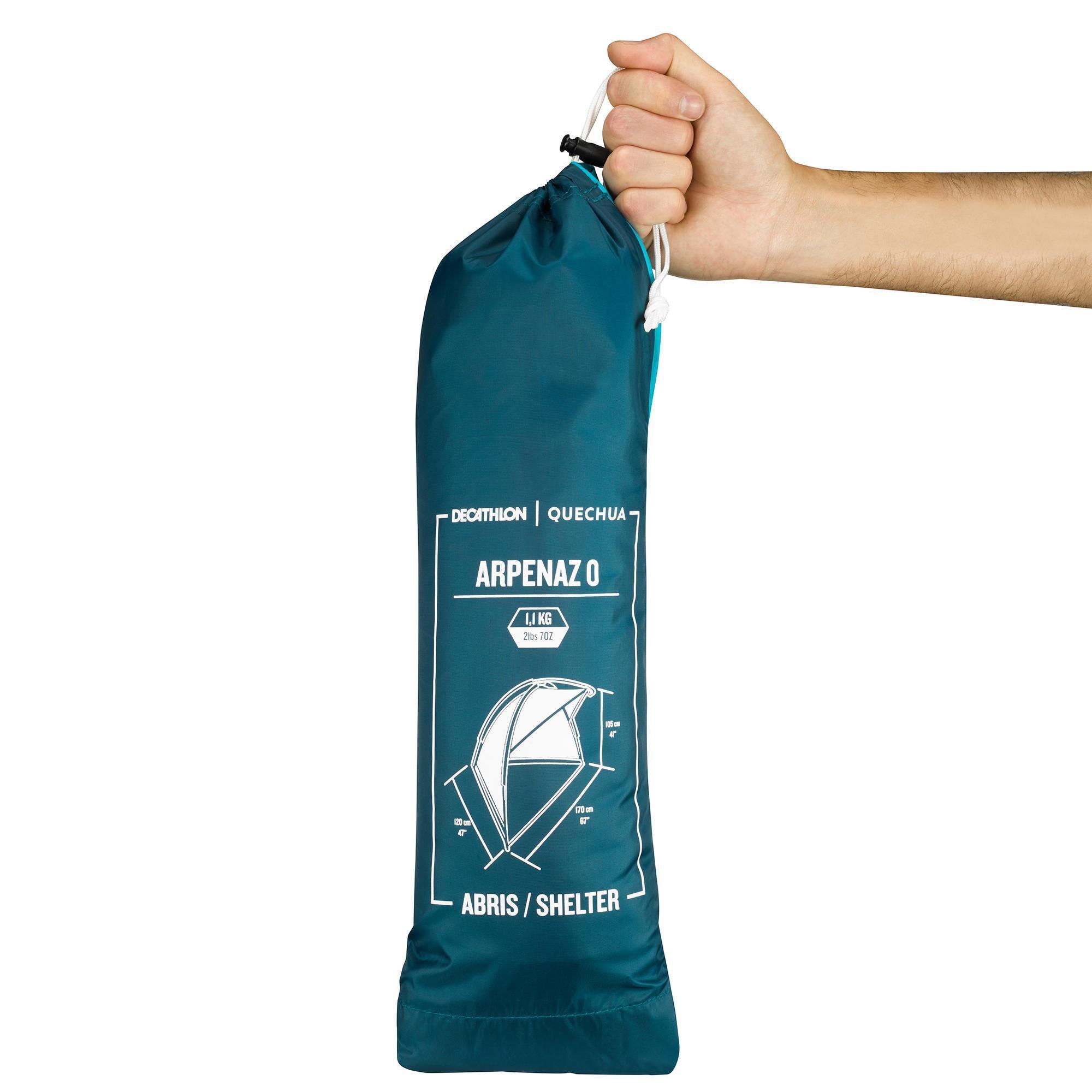 Quechua Arpenaz Compact Sunshade Shelter Beach Tent - Portable UV Protection for Outdoor, Camping, Picnics & Beach Days