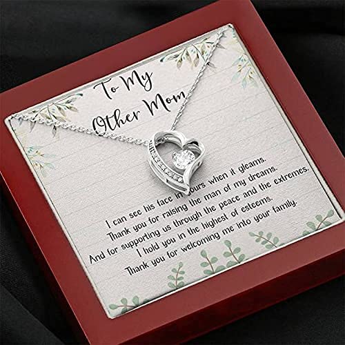 To My Other Mother Necklace with Message Card - Forever Love Pendant for Stepmom, Bonus Mom & Mother Figures - Thoughtful Gift for Mother's Day, Birthday, Christmas & Holidays - Perfect for Welcoming New Family Members & Showing Appreciation