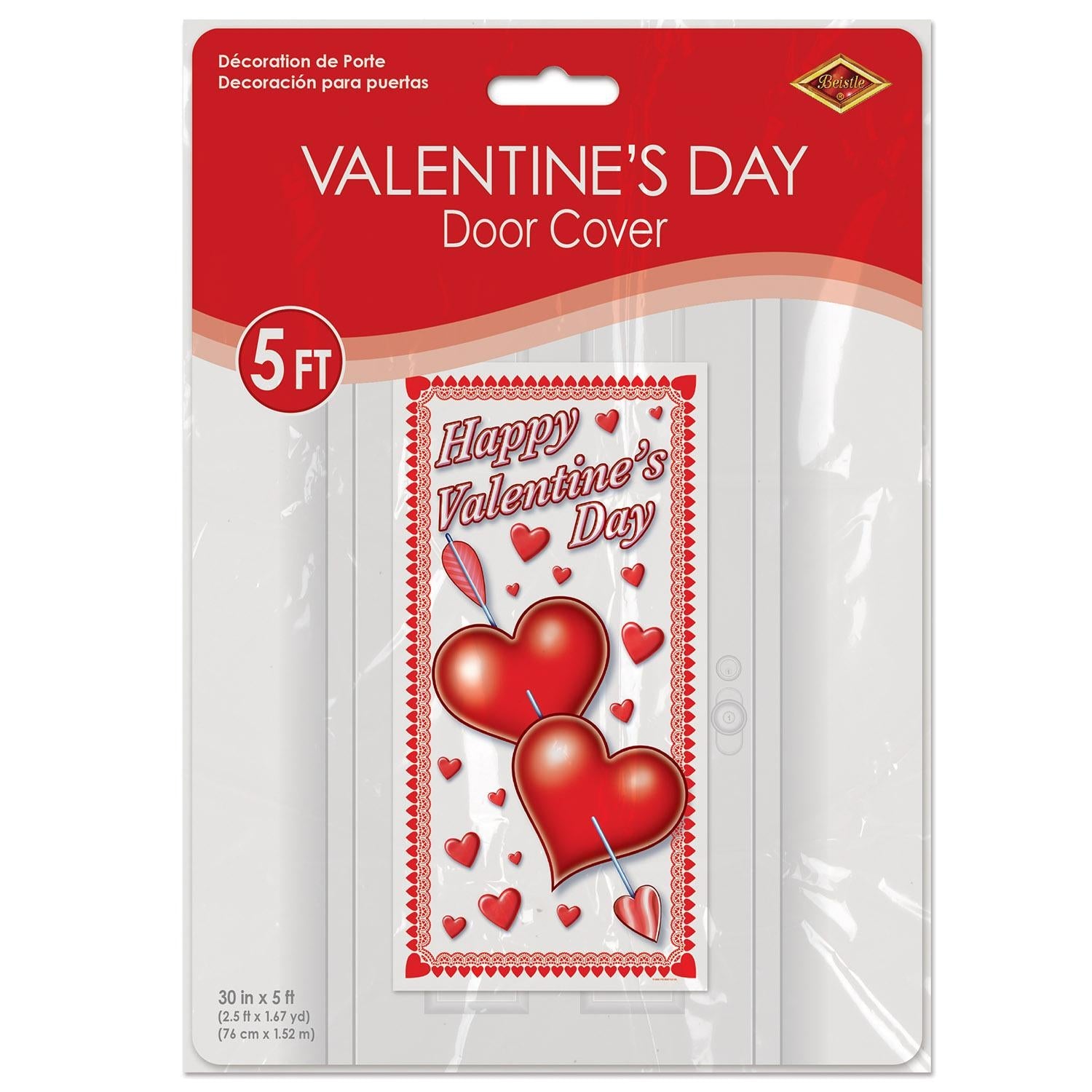 12 Pack Beistle Happy Valentine's Day Door Covers - Heart Decorations for Valentine's Party, Classroom & Home Decor