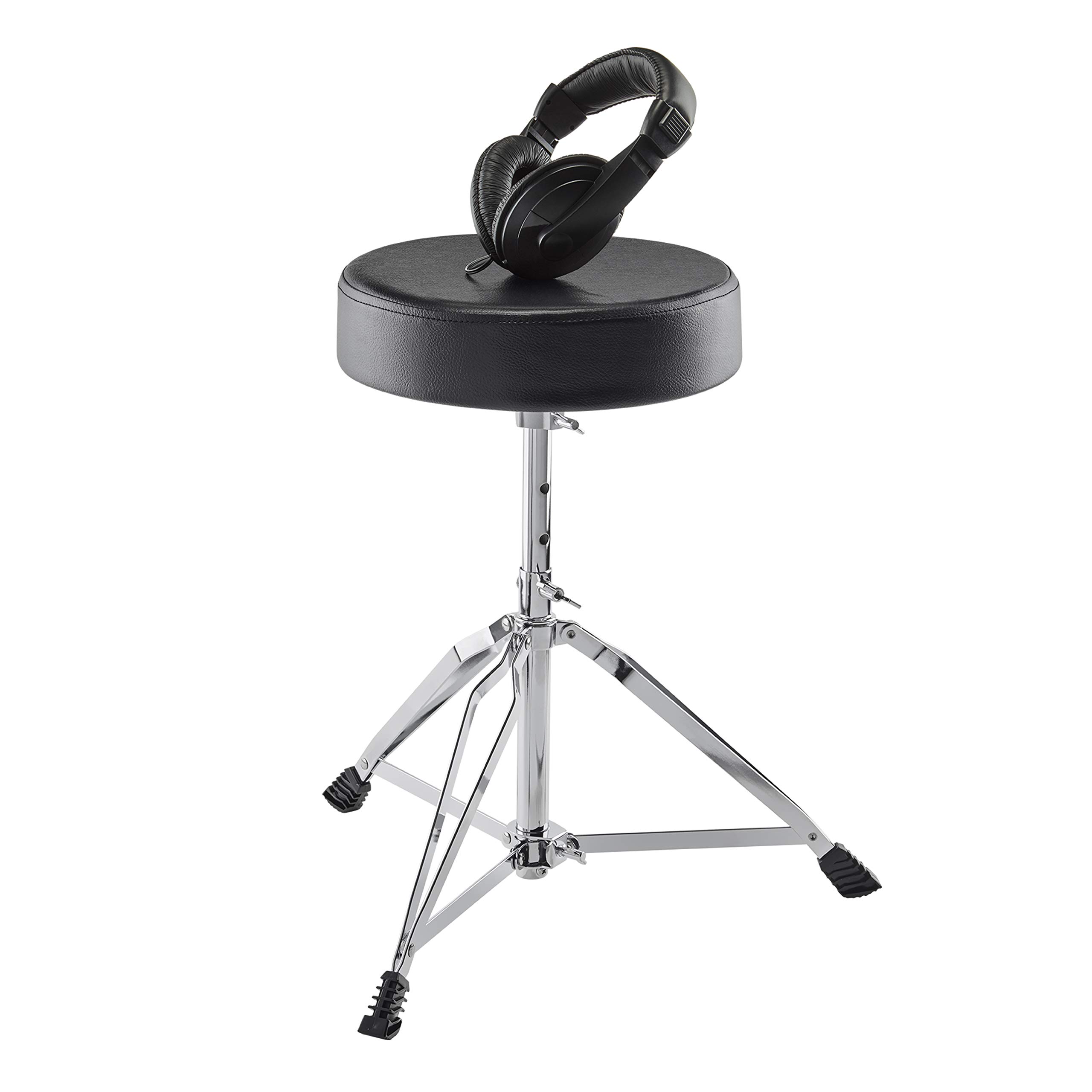 Alesis Drum Essentials Bundle – Complete Electric Drum Set Accessory Pack with Drum Throne & On-Ear Headphones for Home Practice & Studio Recording