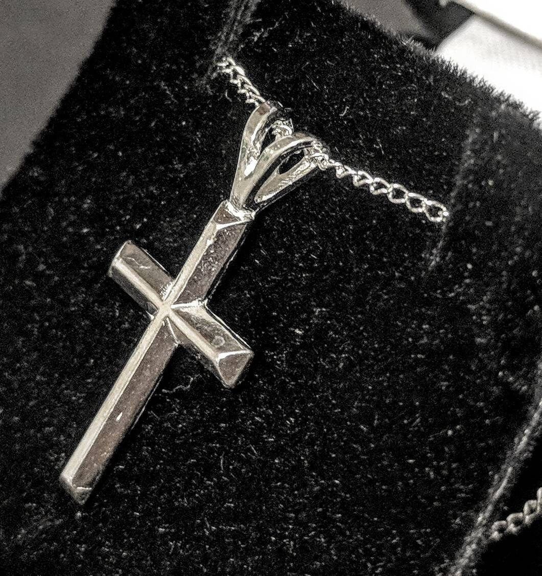 Solid Sterling Silver or 14kt Gold Cross Pendant Setting - New & Made in USA (161736/141736) - Perfect for Religious Jewelry, Gifts & Everyday Wear