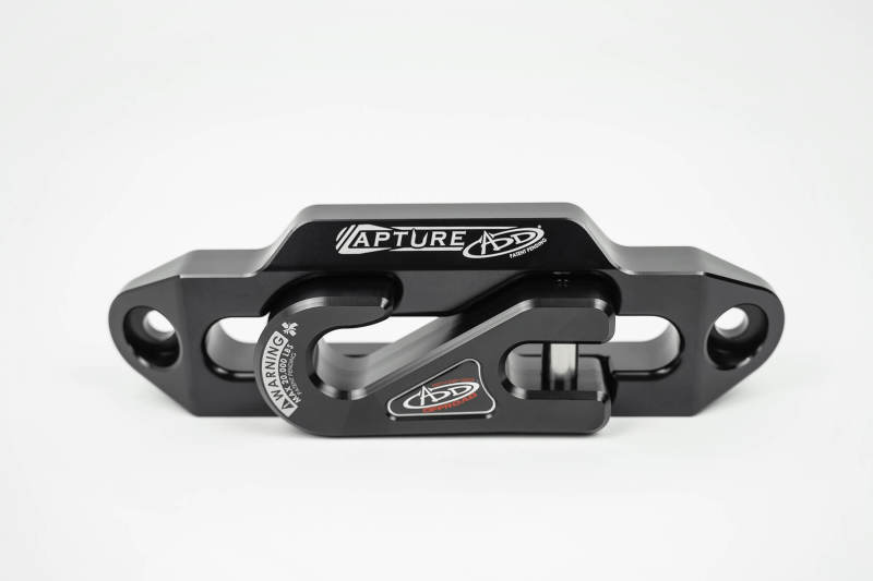 Addictive Desert Designs 1.5/16 Inch Winch Fairlead Plate with Recessed Round End Hook - Heavy Duty Black Off-Road Accessory for Jeep, Truck & SUV Recovery