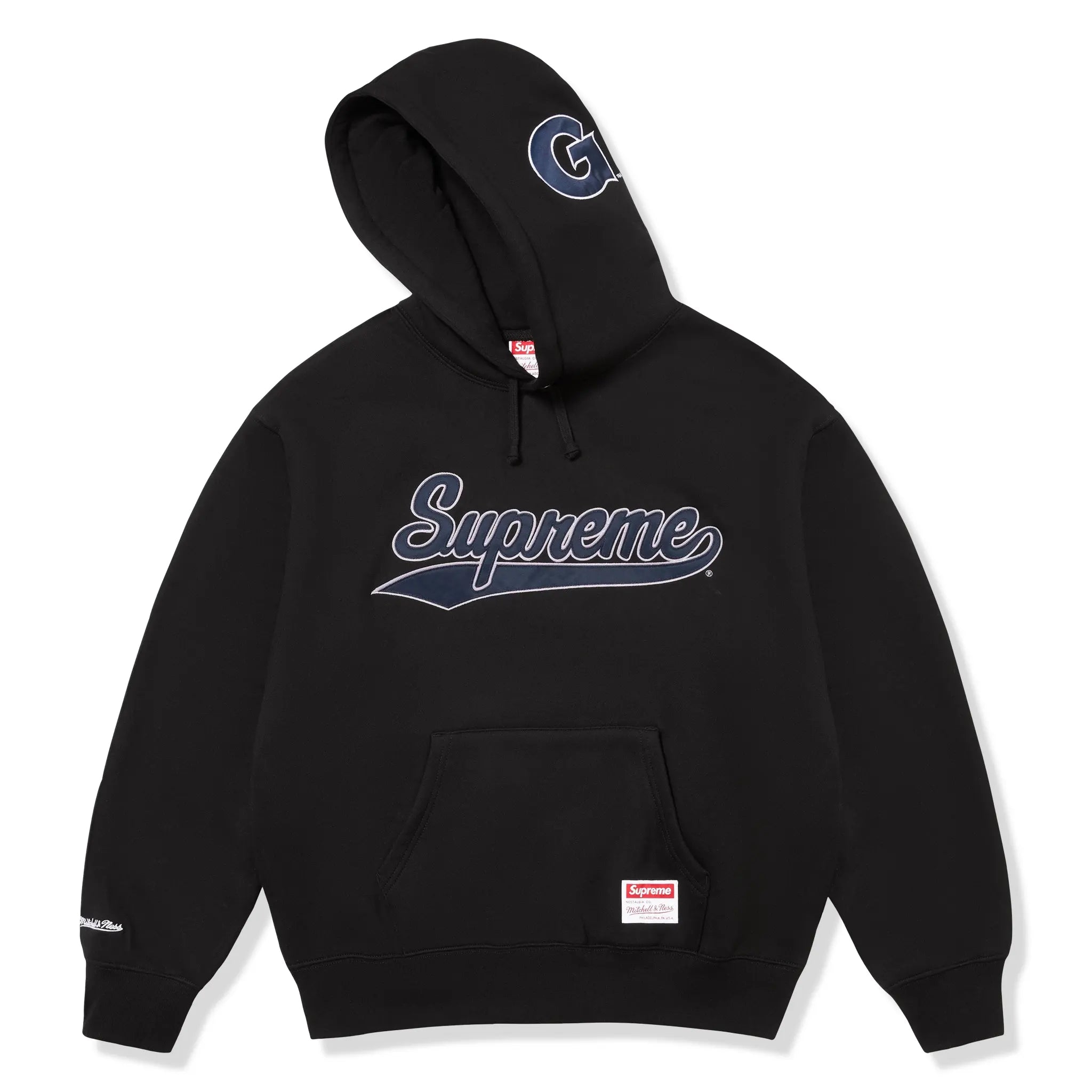 Supreme Mitchell & Ness NCAA Hooded Sweatshirt - Men's College Basketball Pullover Hoodie for Game Day & Casual Wear