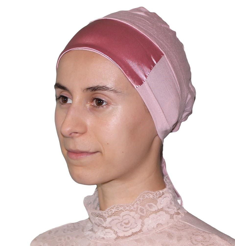 Aker Satin Bonnet Underscarf - Light Pink for Women | Soft Silk-Like Hair Wrap for Sleeping & Protective Styling | Prevents Frizz & Breakage