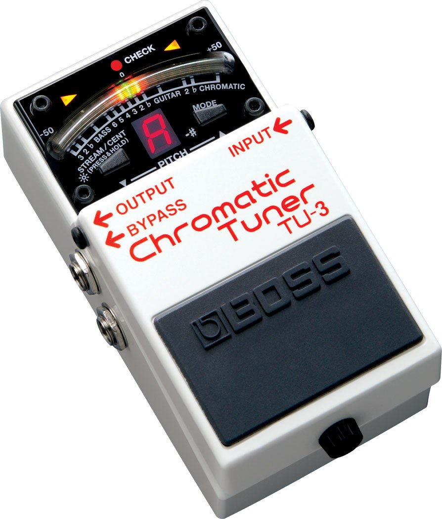 Boss TU-3 Chromatic Guitar Tuner Pedal with True Bypass | D'Addario Premium Guitar Cables 3-Pack | Perfect for Live Performances & Studio Recording
