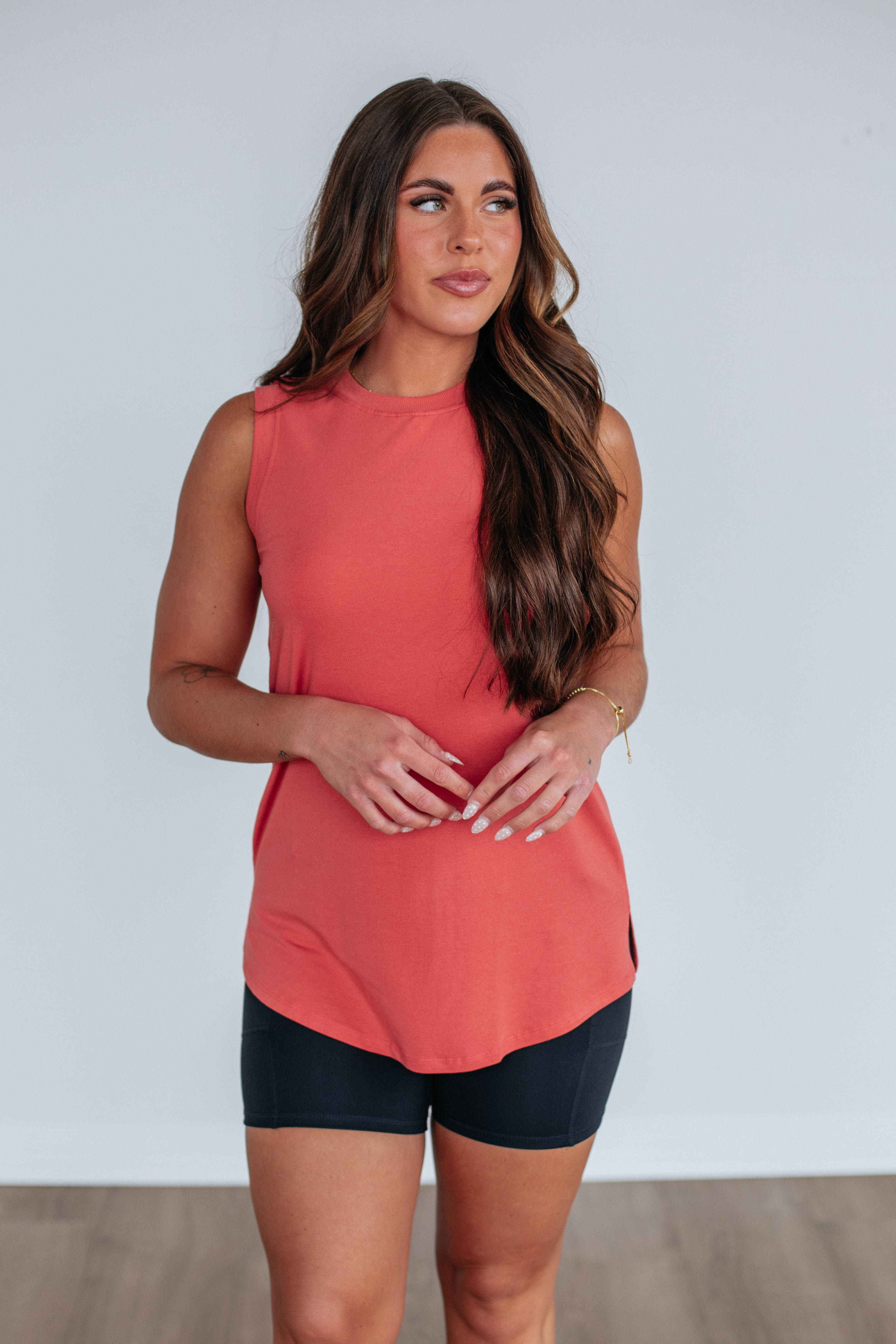 Elandra Women's Basic Tank Top - Soft Sienna Color for Casual Wear, Layering & Summer Outfits