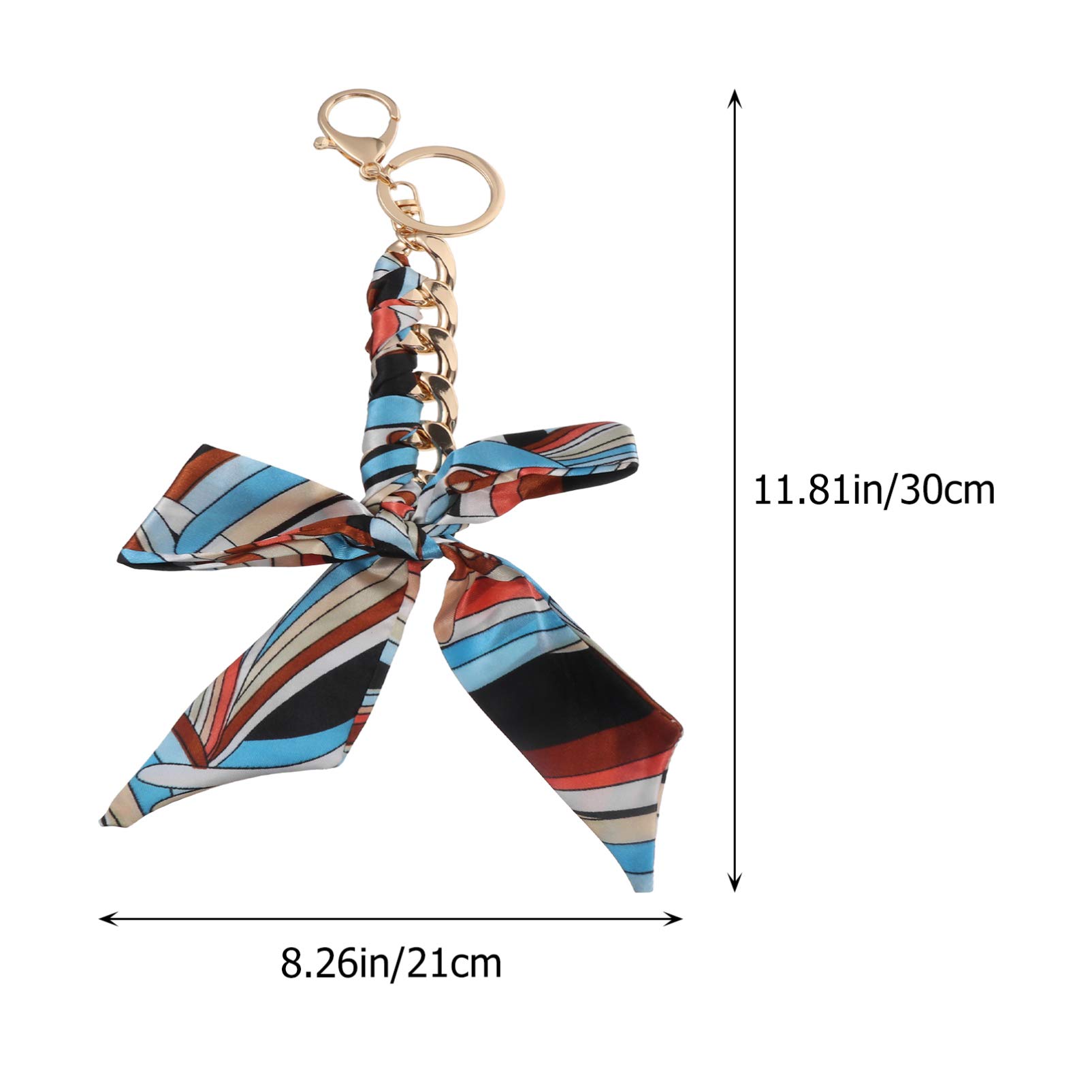 Elegant Bowknot Silk Ribbon Keychain Pendant - Fashionable Handbag Handle Decor for Purse, Tote & Shoulder Bags | Perfect Gift for Women, Party Accessories & Daily Use