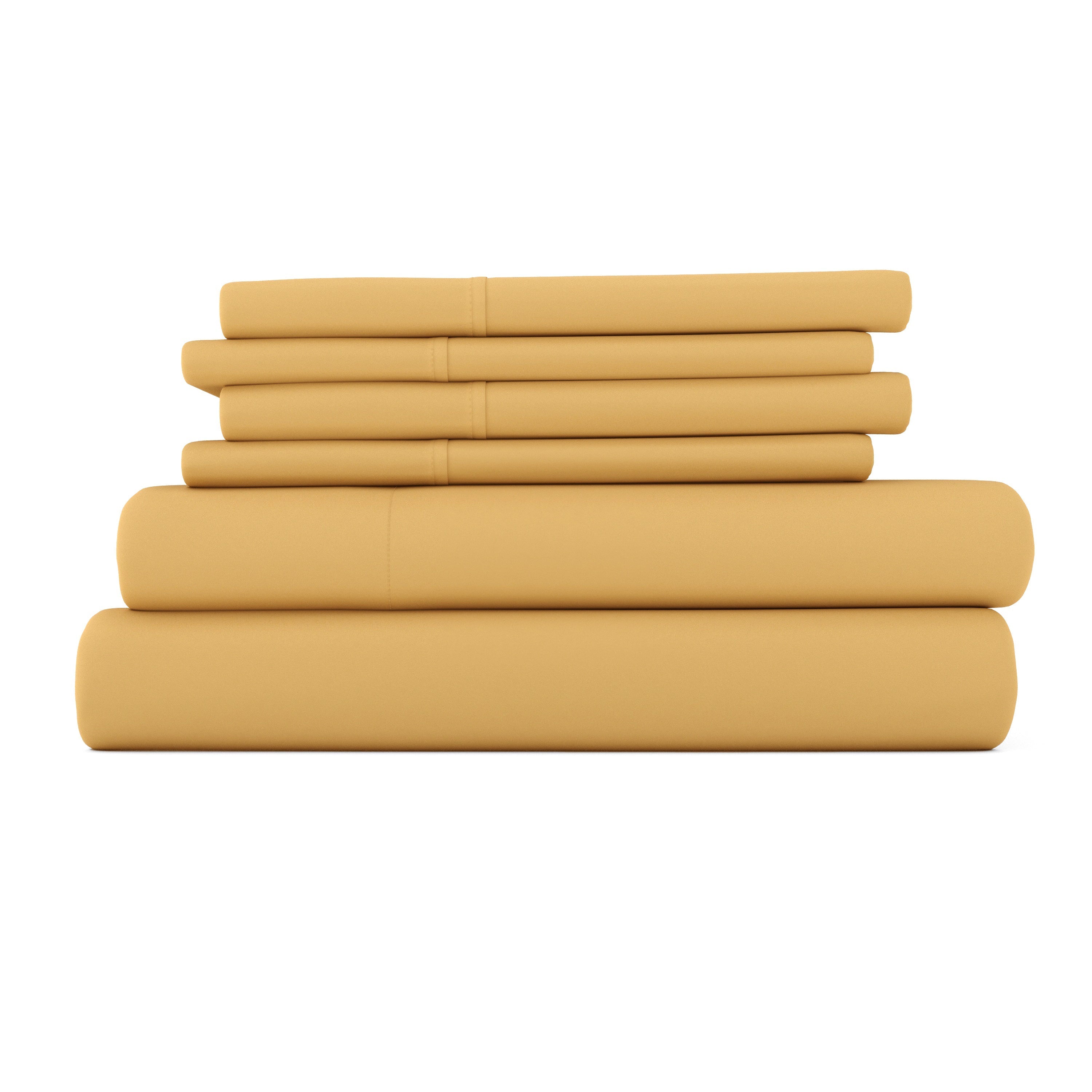 Premium 6-Piece Luxury Bed Sheet Set - Soft Breathable Cotton for Ultimate Comfort - Perfect for Master Bedroom, Guest Room & Dorm Use