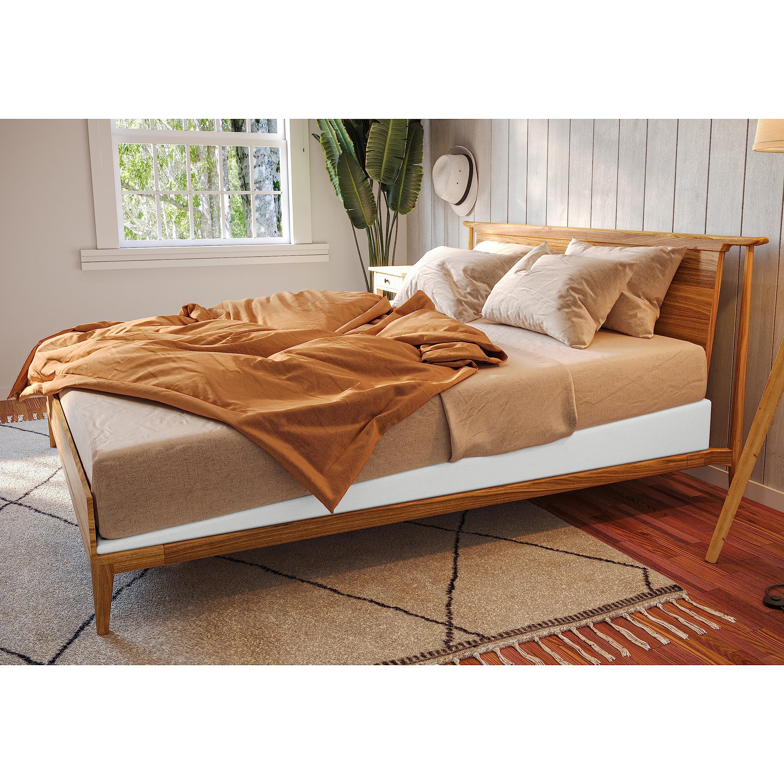 Avana 7-Inch Under Bed Mattress Elevator Foam Wedge Support for Queen Size - Improve Sleep Comfort & Reduce Back Pain, Perfect for Adjustable Beds, Snoring Relief & Acid Reflux