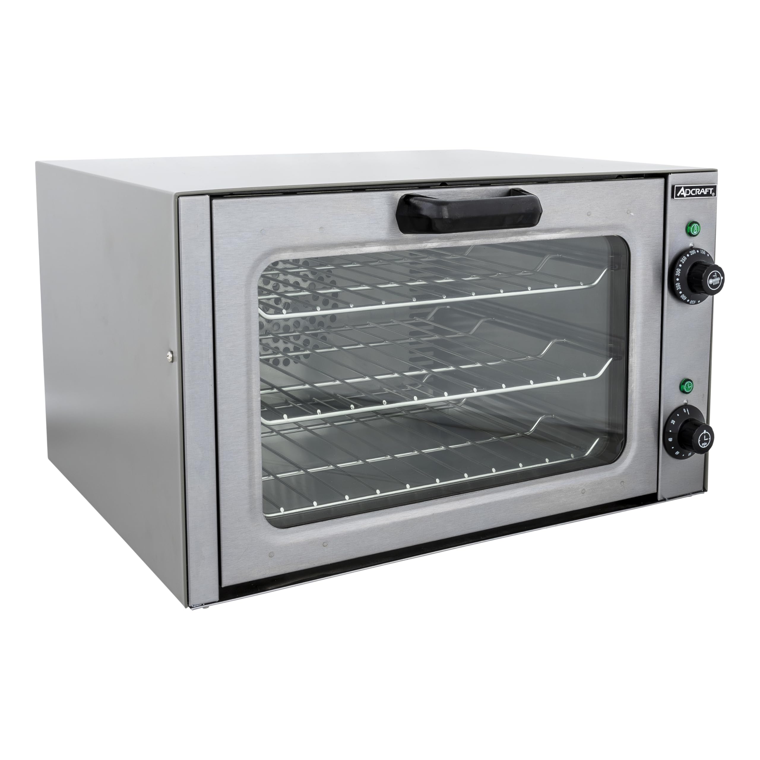 Adcraft COQ-1750W 1750W Commercial Electric Countertop Convection Oven - Heavy Duty Stainless Steel, 120V, NSF Certified - Perfect for Restaurants, Bakeries & Catering Businesses