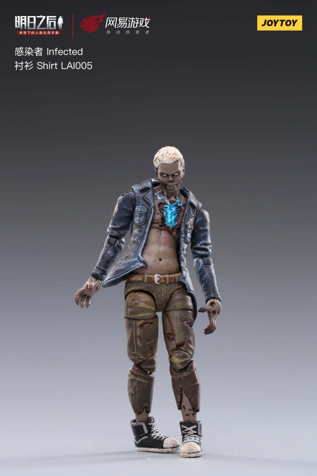 JOYTOY 3.75 Inch Zombie Action Figure - Life After Infected Person Series - Collectible Post-Apocalyptic Toy for Horror Displays & Diorama Scenes