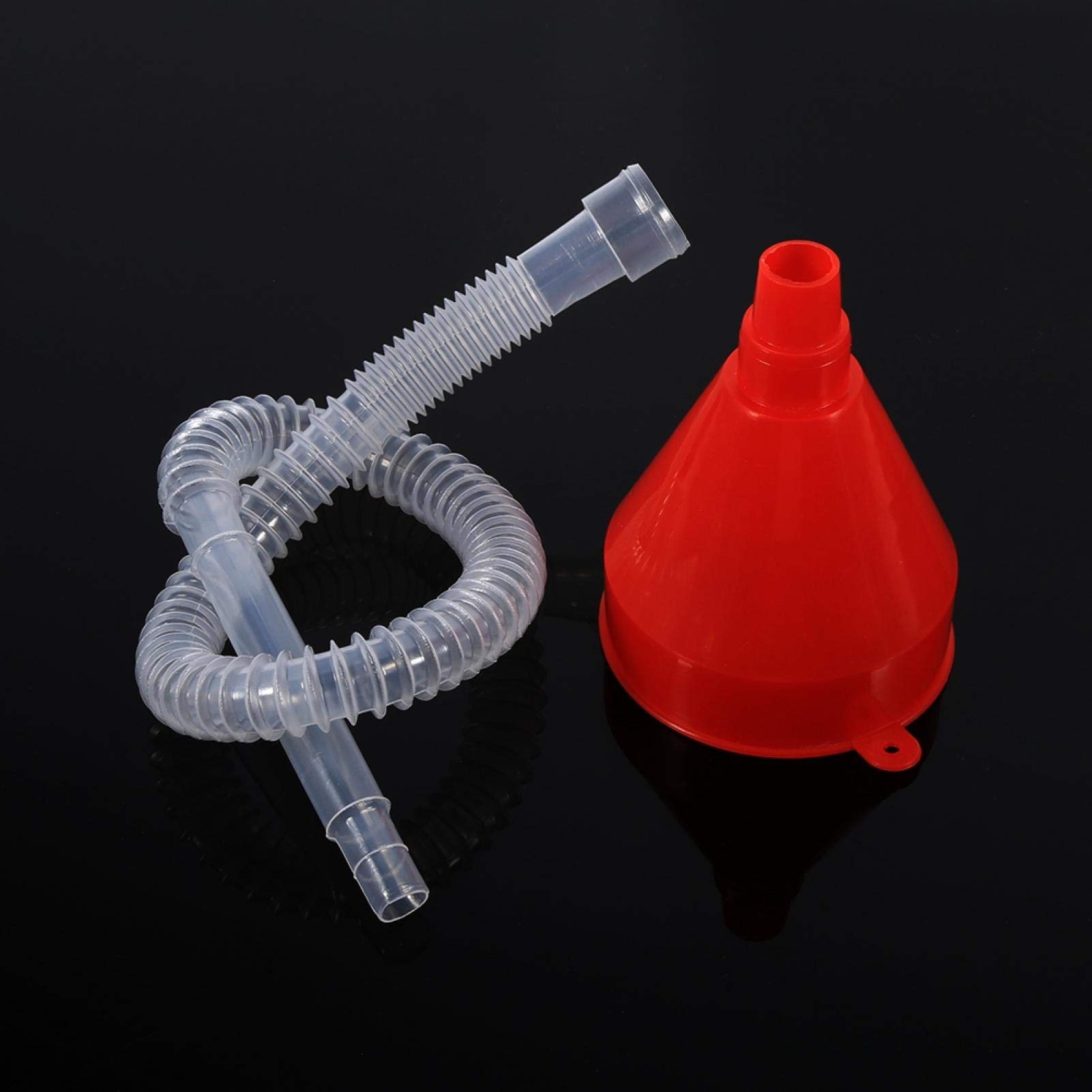 Universal Plastic Funnel with Flexible Hose - Car Oil Filling Tool for Gasoline, Diesel & Fluids - Perfect for Automotive Maintenance, DIY Projects & Pet Care