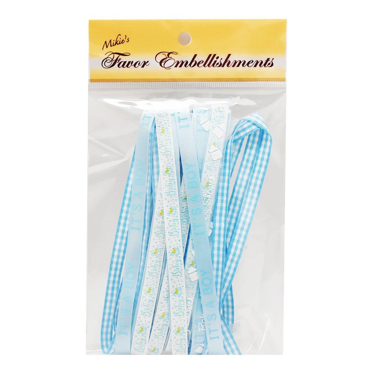 Blue Ribbon Kit for DIY Crafts, Gift Wrapping, and Party Decorations – Premium Quality Satin Ribbon Set for Scrapbooking, Hair Bows, and Home Decoration
