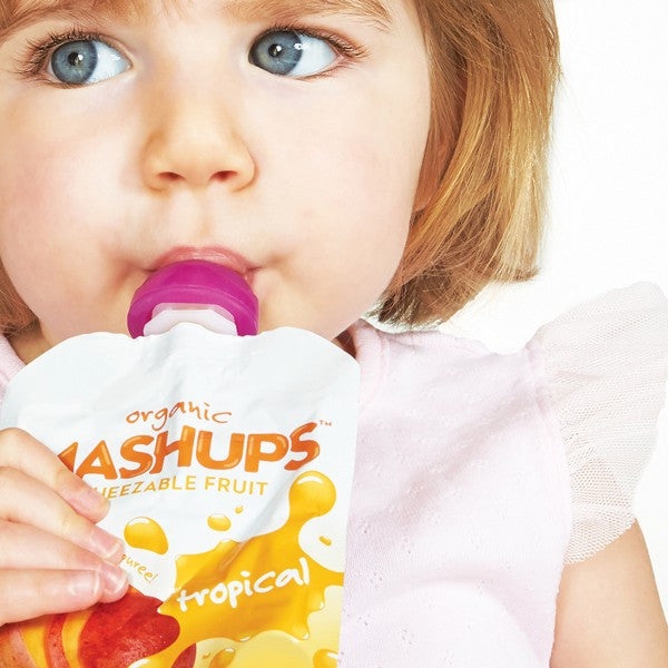 ChooMee SoftSip Pouch Toppers with Travel Case - Leak-Proof Spill-Proof Silicone Spout Covers for Baby Food Pouches - Perfect for On-the-Go Feeding, Travel, Daycare & Outdoor Activities