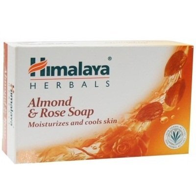 Himalaya Almond & Rose Herbal Soap - 3 Pack (125g Each) | Natural Glow & Hydration for Face & Body | Perfect for Dry Skin Care & Aromatherapy Relaxation