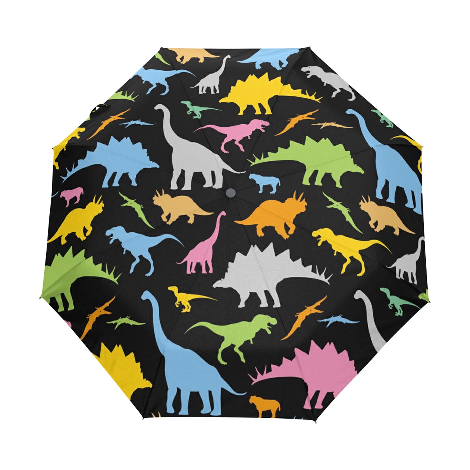**CaTaKu Dinosaur Travel Umbrella - Auto Open/Close, 43 Inch Windproof Compact Folding Umbrella for Rain & Sun Protection (9 Ribs, One Size) - Perfect for Travel, Commuting & Outdoor Adventures**