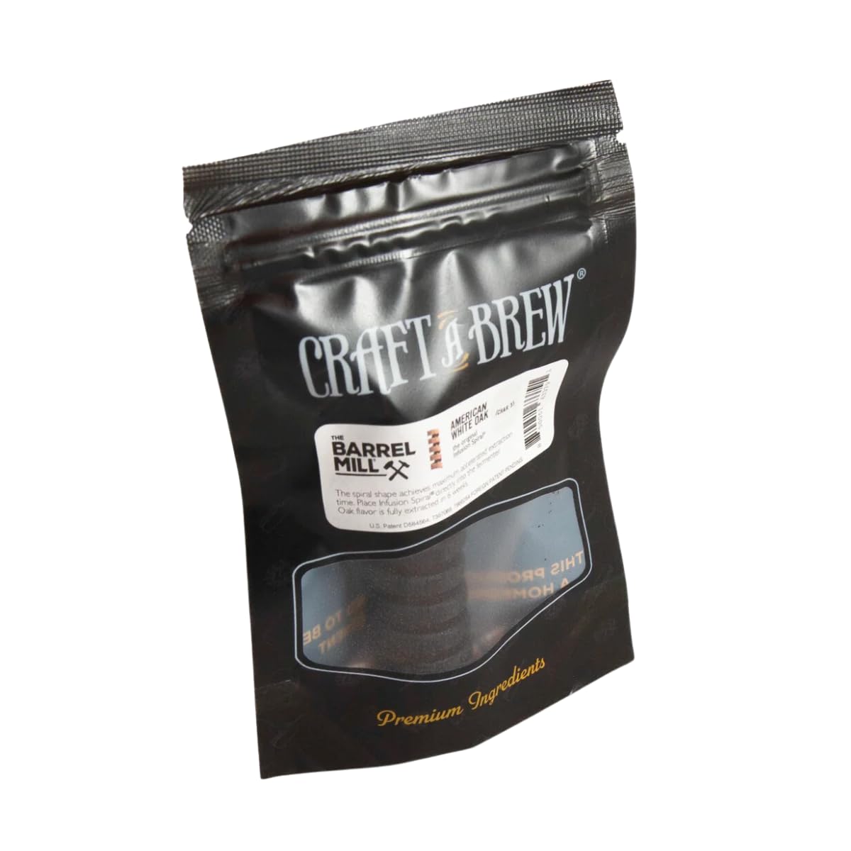 Craft A Brew - American Oak Infusion Spirals - Char 3 Toast - Home Beer Brewing Kit - Barrel Aged Flavor Enhancer for Homebrewed Beer - Smoky Vanilla Oak Spiral - 1 Small Oak Aging Spiral for 1 Gallon Batch - Perfect for Craft Beer, Whiskey & Wine Flavoring at Home