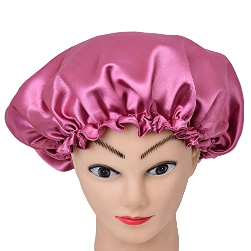 Graysee Extra Large Satin Bonnet for Women - Adjustable Double Layer Silk Sleep Cap for Natural Hair, Long Braids & Protective Styling | Perfect for Nighttime Hair Care, Travel & Salon Visits
