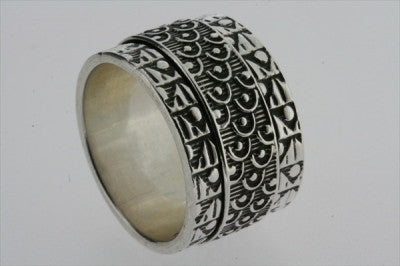 Elegant Kimono Wide Spinner Ring - Sterling Silver Jewelry for Women - Perfect for Parties, Weddings & Special Occasions