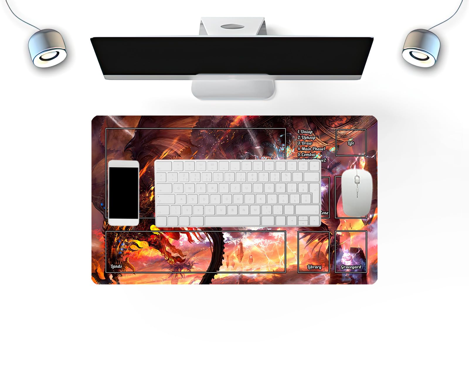 Premium MTG Playmat with Zones - 23.6
