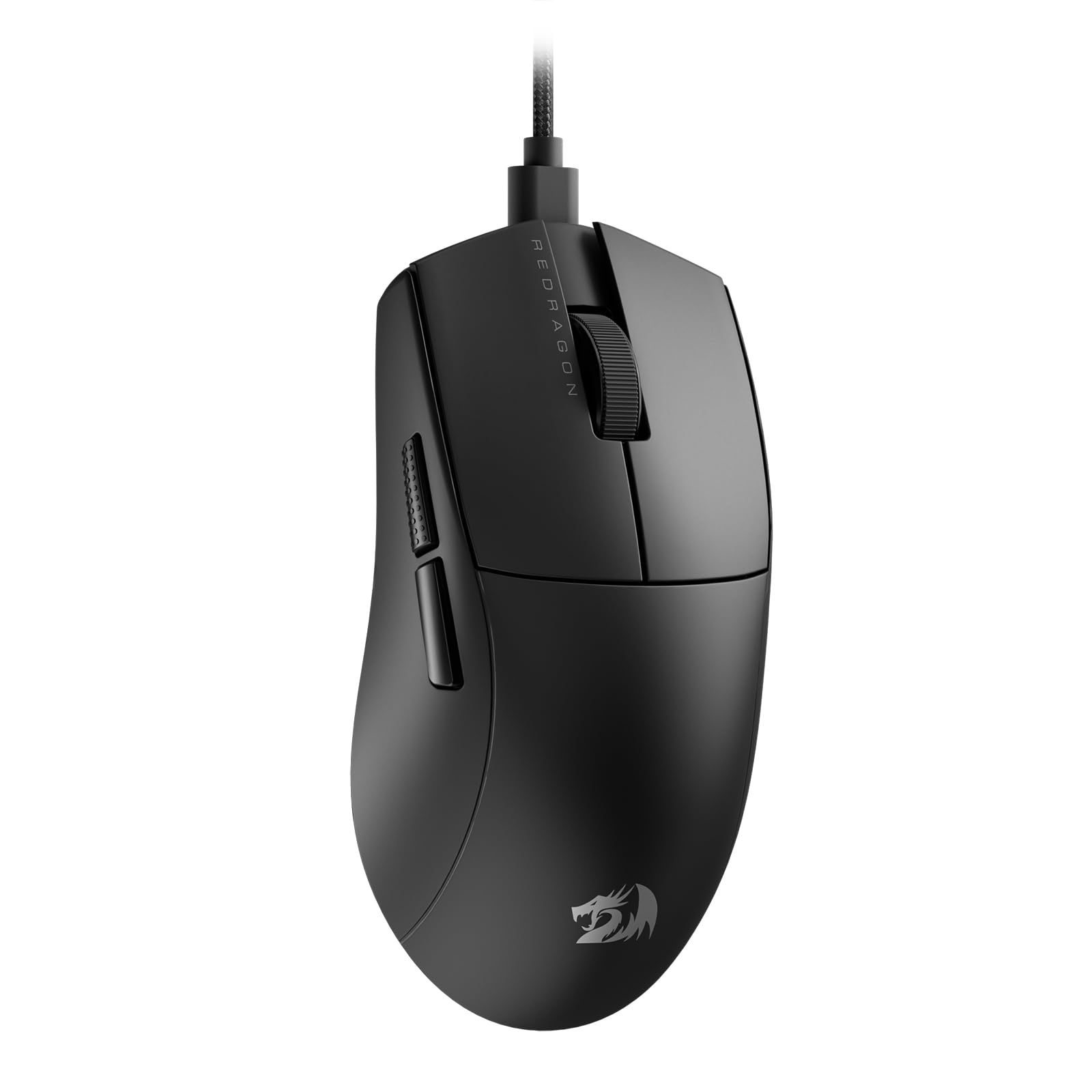 Redragon M724 Wired Gaming Mouse - 42G Ultra-Light Ergonomic Design, 12400 DPI Optical Sensor, 5 Programmable Buttons with Customizable Keybinds - Perfect for FPS, MOBA & PC Gaming (Black)