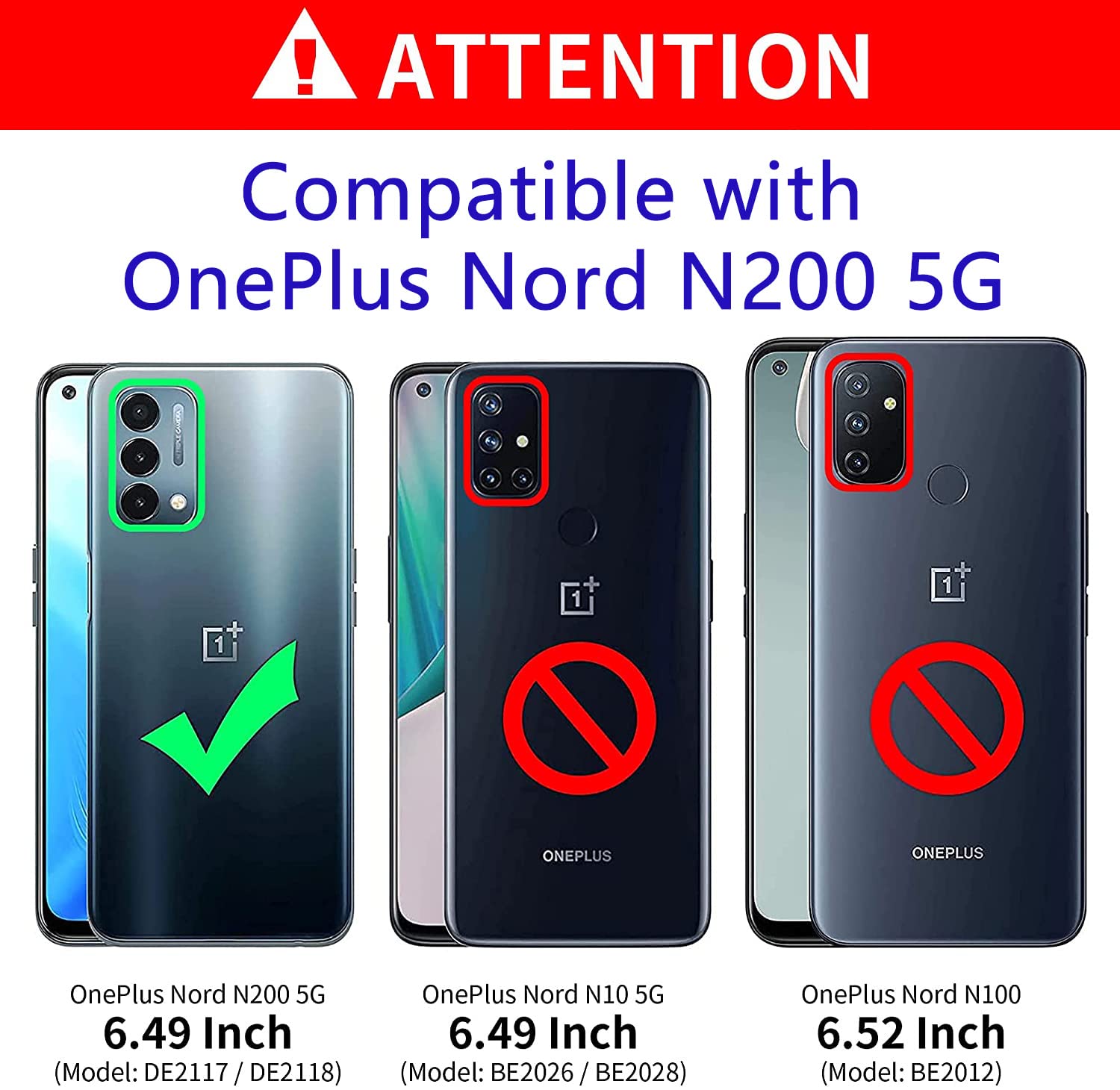 Military Grade Drop Impact Case for OnePlus Nord N200 5G - Heavy Duty Shockproof Phone Cover with 360° Metal Rotating Ring & Kickstand Holder - Perfect for Outdoor Activities, Work & Travel (Black)