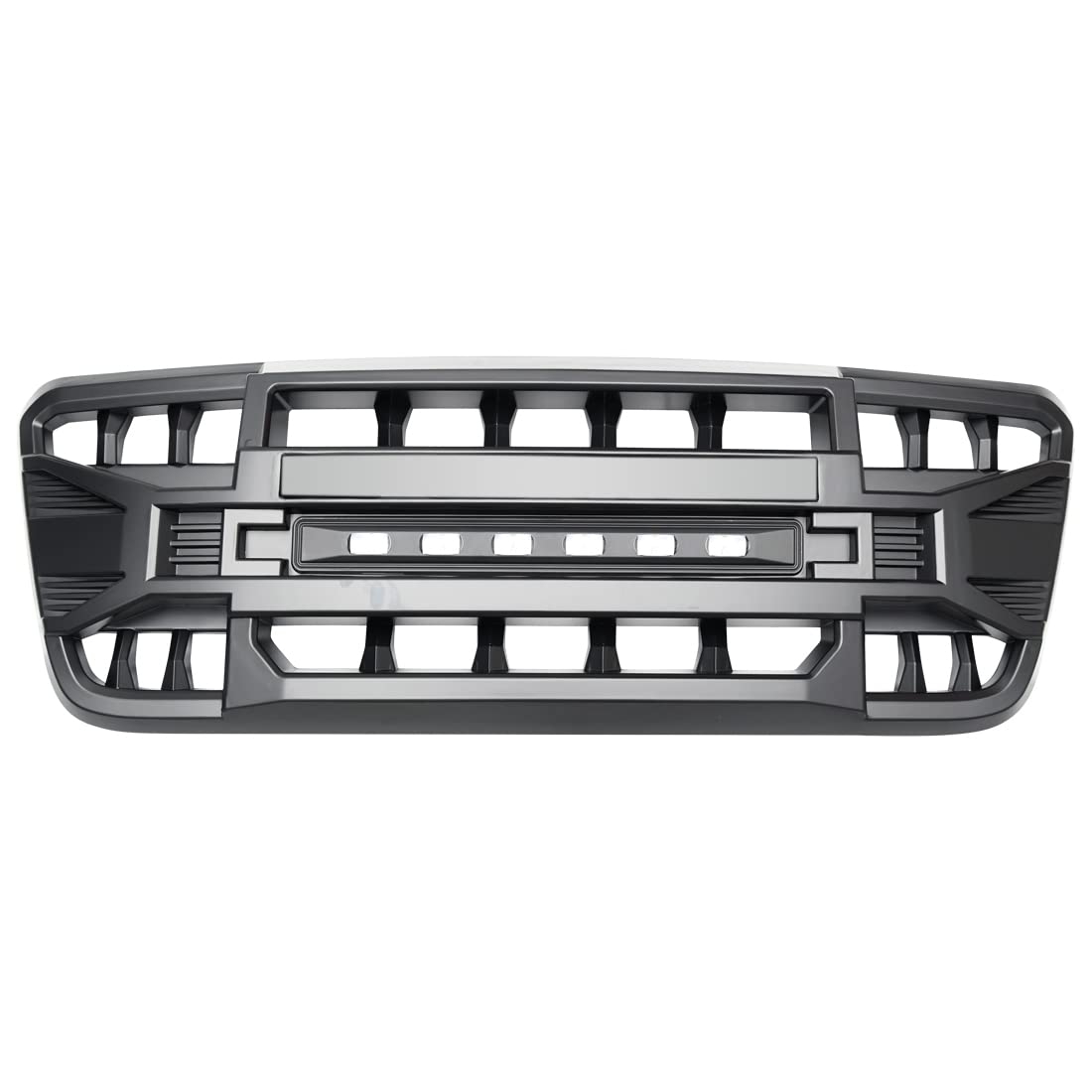 2004-2008 Ford F150 Matte Black Front Bumper Grille with Off-Road Lights | Heavy Duty Replacement Grill Compatible with F-150 | Perfect for Off-Roading, Truck Customization & Car Upgrades