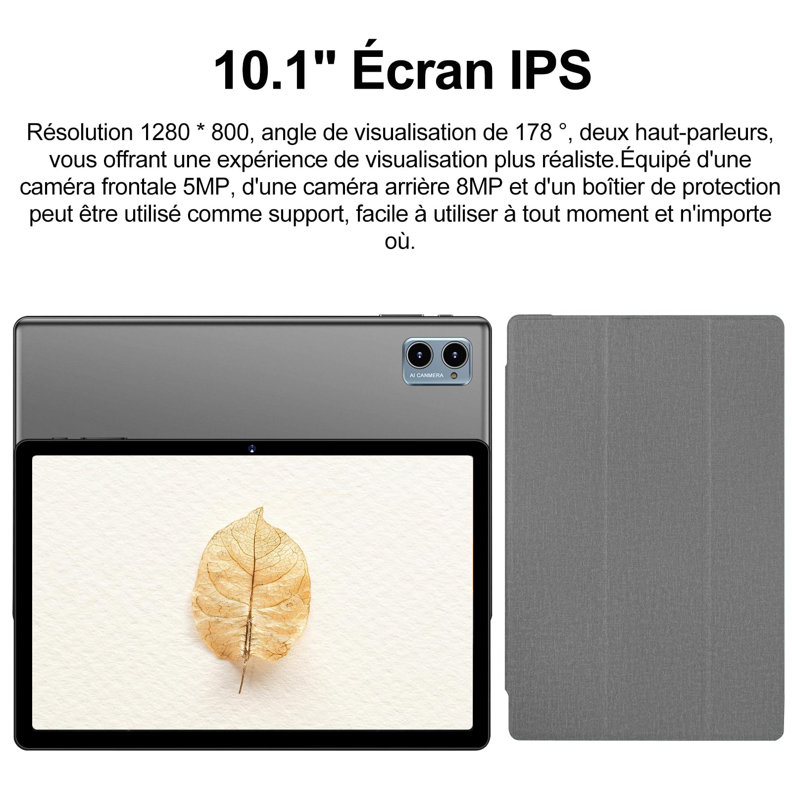 2024 New 10 Inch Android 14 Tablet with 20GB RAM 128GB Storage - 5G WiFi 6, Octa-Core Processor, GMS Certified, Widevine L1, Bluetooth 5.0 - Includes Keyboard, Mouse & Protective Case (Grey) - Perfect for Work, Study & Entertainment
