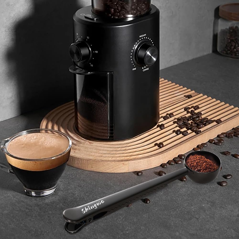 **20ml Multi-Function Coffee Scoop with Bag Clip & Sealed Clamps - Perfect for Measuring Coffee, Powder, Milk & Spices (Rainbow Color) | Ideal for Kitchen, Camping & Travel**