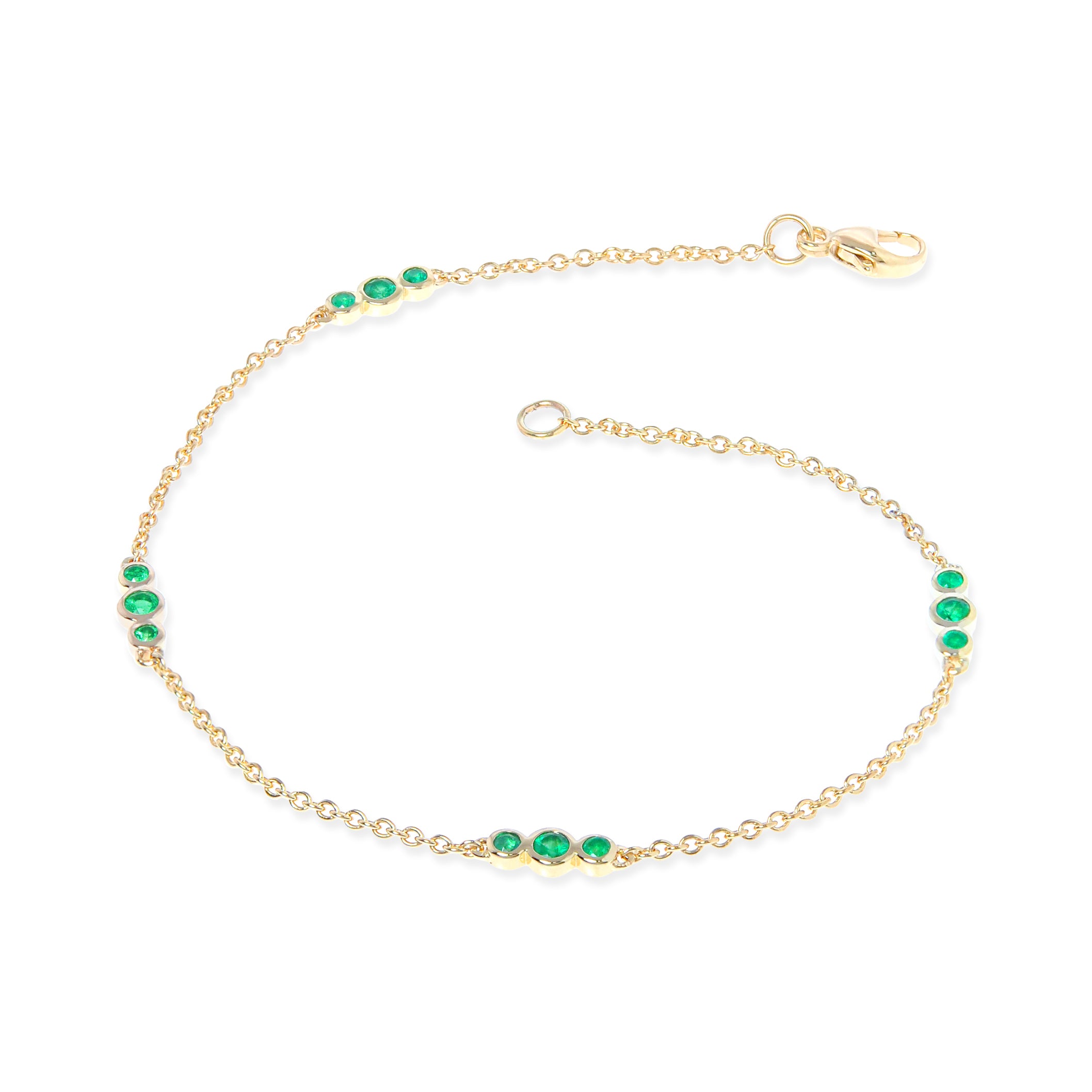 Emerald Triplet Bracelet for Women - Elegant Green Gemstone Jewelry Gift for Mom, Sister, Wife | Perfect for Weddings, Anniversaries & Special Occasions