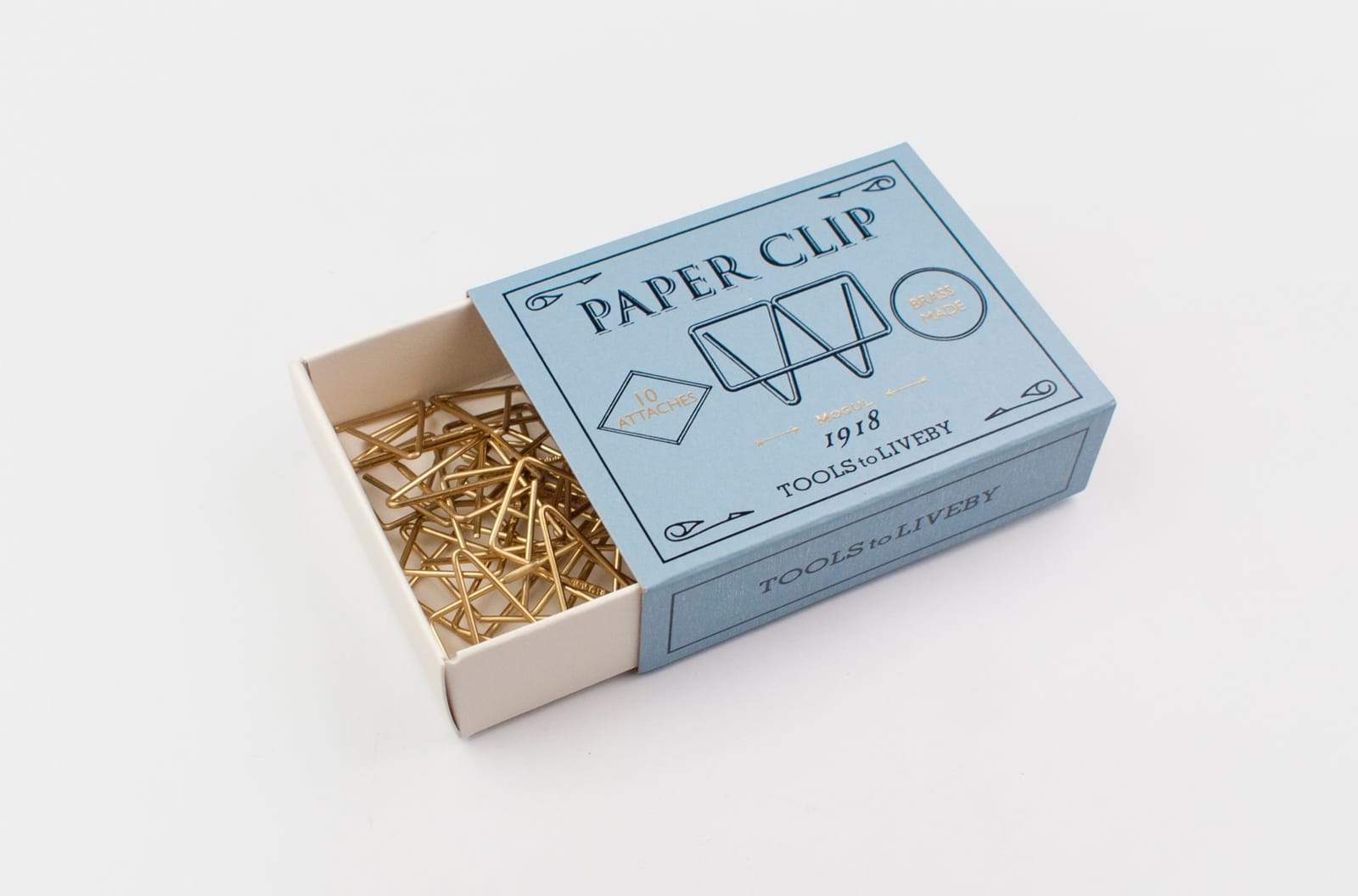 Premium Brass Paper Clips by Tools to Liveby - Elegant Office & School Supplies for Organizing Documents, Perfect for Home, Office & Gift Giving