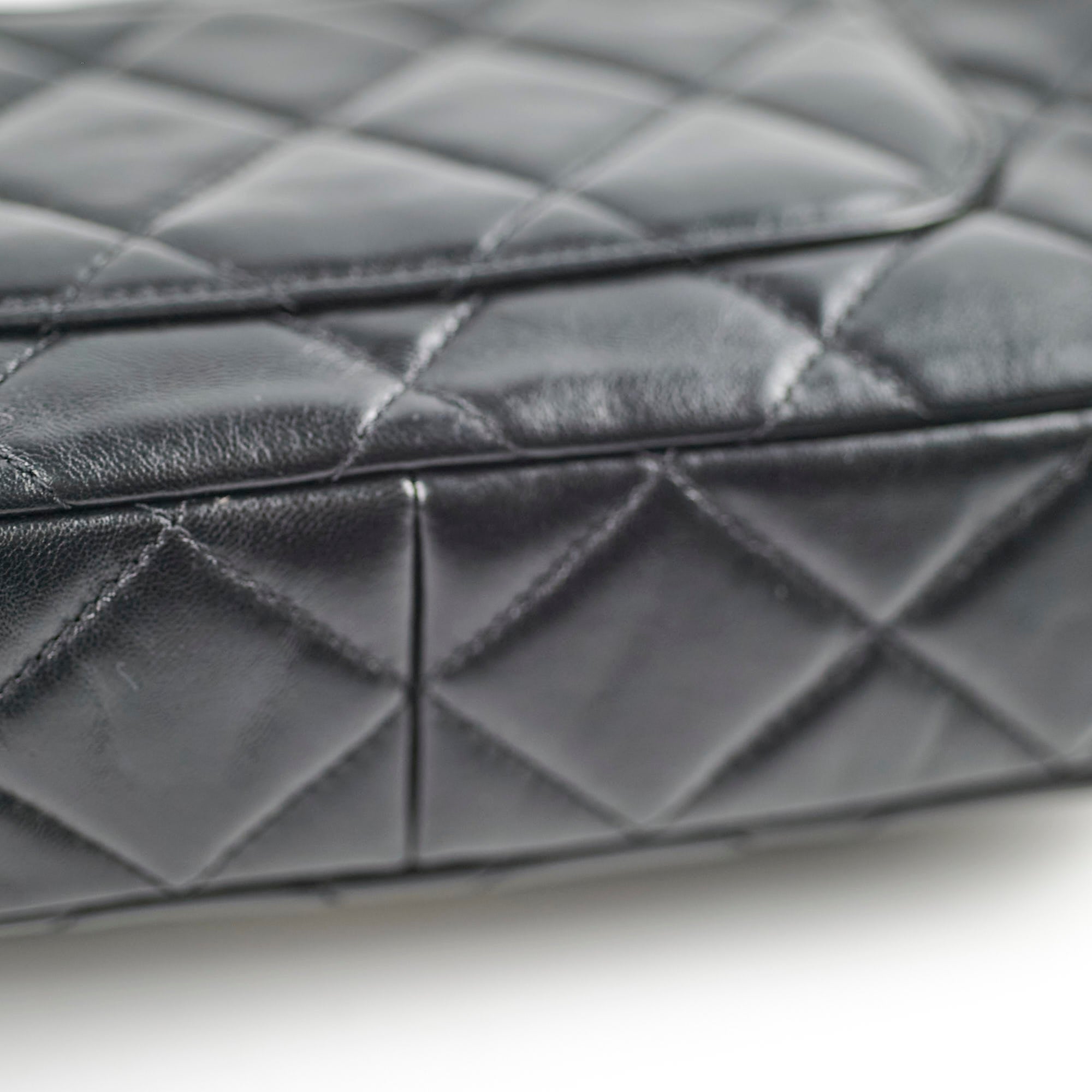 Chanel Classic Flap Bag Black Microchip Leather Crossbody Purse for Women | Luxury Designer Handbag for Parties, Dating & Special Occasions