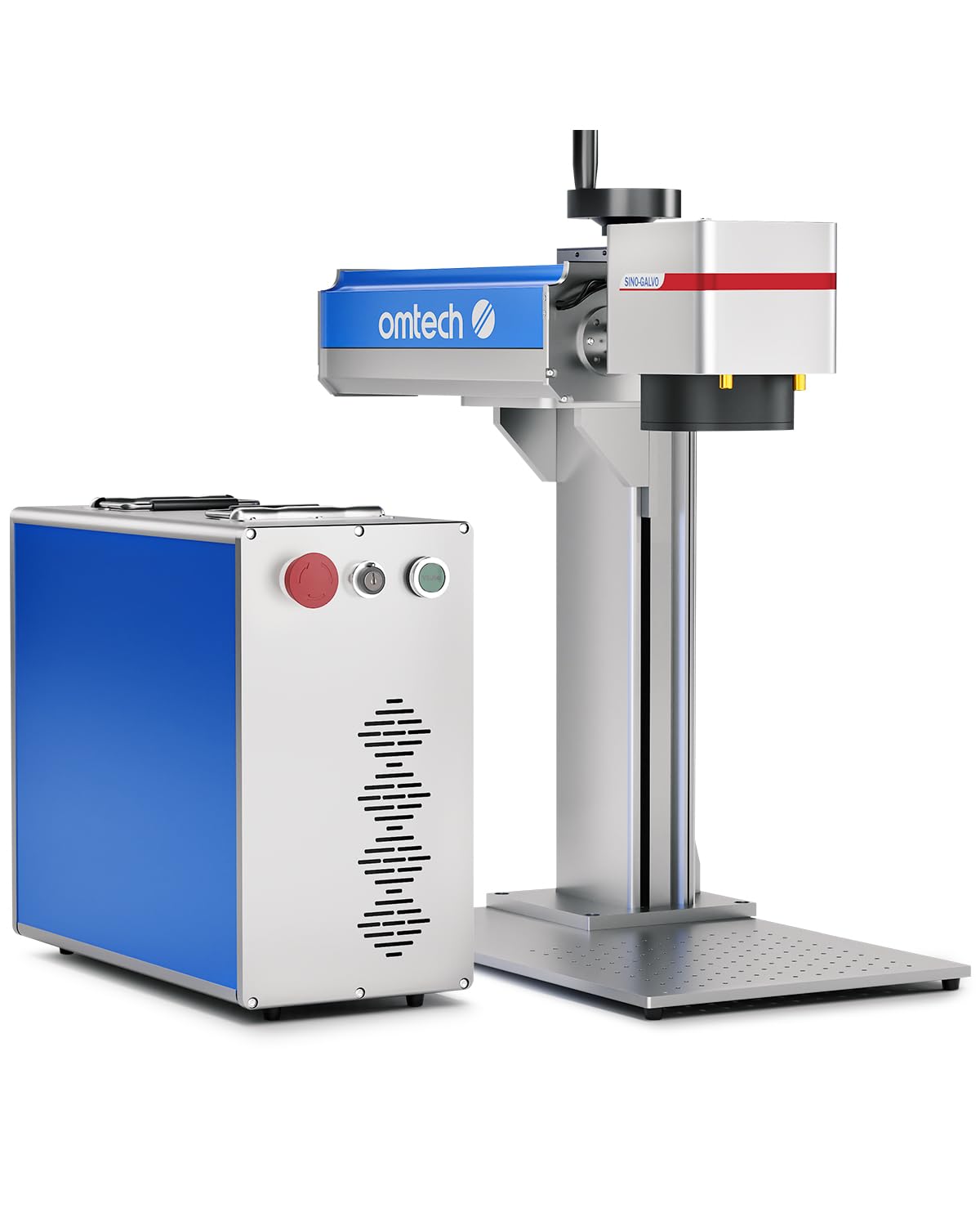 OMTech 20W Fiber Laser Engraver Machine - LightBurn Compatible with Red Dot Pointer, 4.3