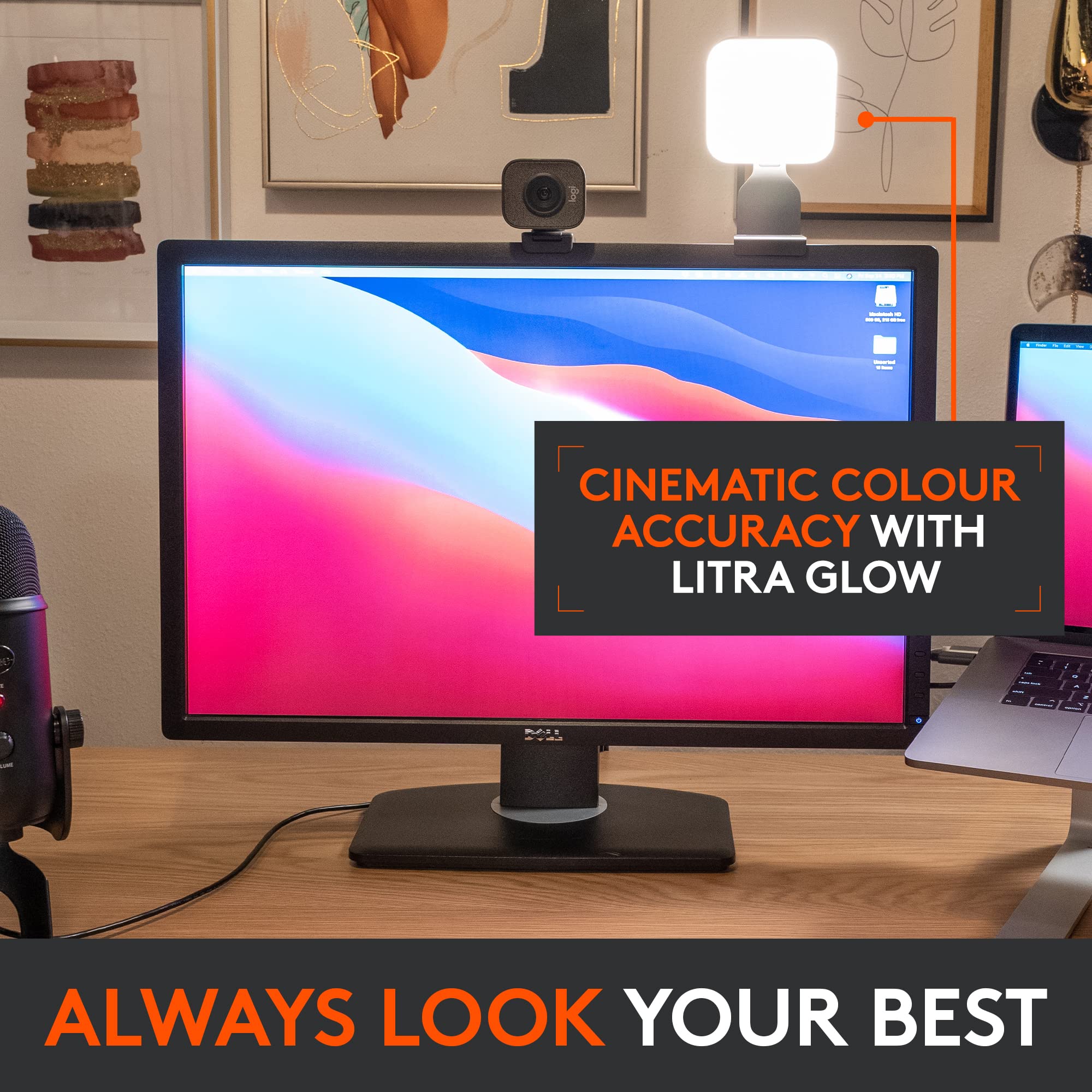 Logitech Litra Glow Premium LED Streaming Light with TrueSoft Technology & Logitech StreamCam - Graphite - Professional Lighting for Content Creators, Gamers, and Streamers - Perfect for YouTube, Twitch, and Home Office Setup