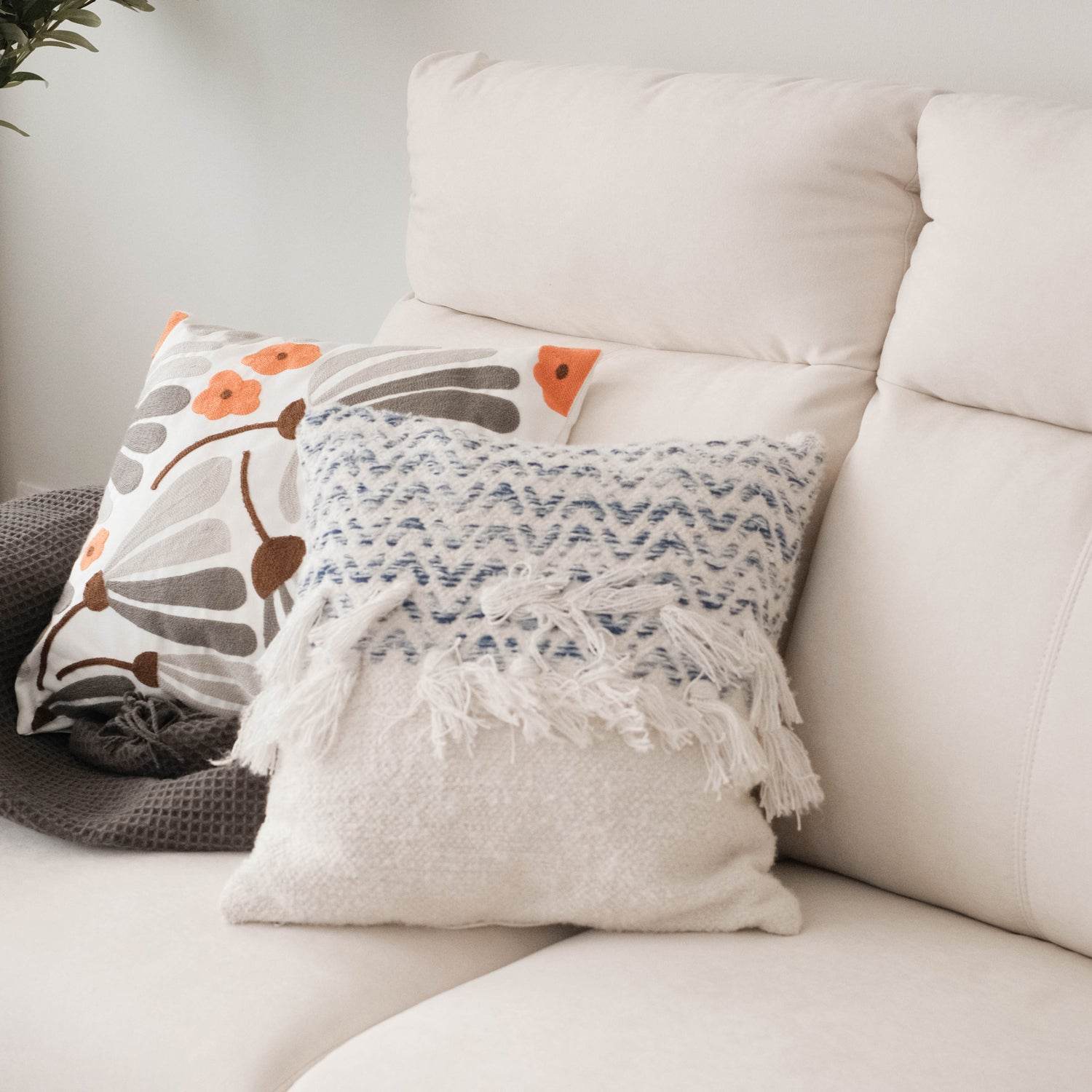 Premium Jessica Belgium Fabric Sofa - Water Repellent, Stain Resistant Upholstery - Perfect for Living Room, Family Room & Home Theater Seating