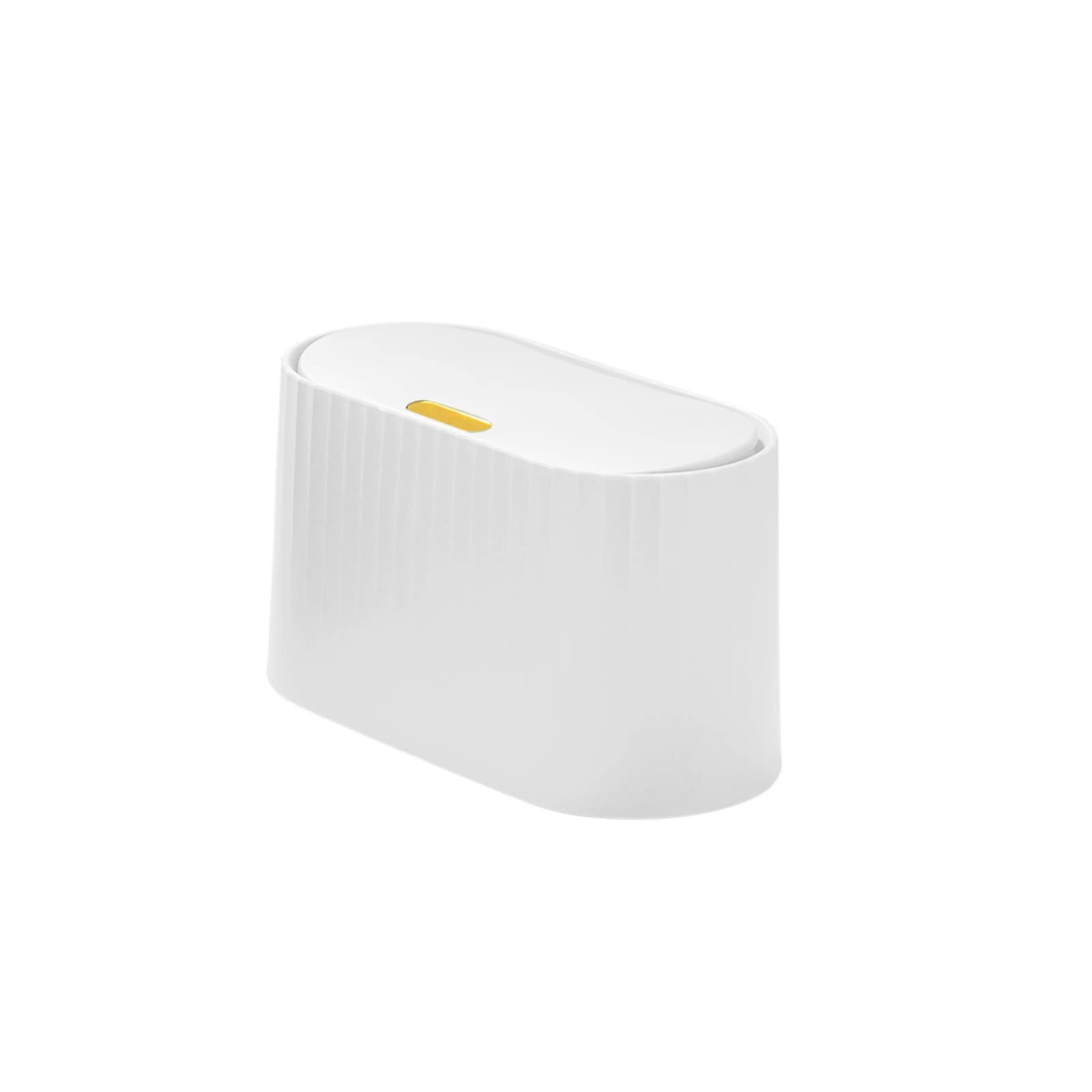 Mini Desktop Trash Can with Lid - Small Push-Type Plastic Garbage Bin for Office, Kitchen, Bathroom & Dresser | Compact Waste Basket for Countertops, Desks & Small Spaces | Perfect for Home, Office & Dorm Organization