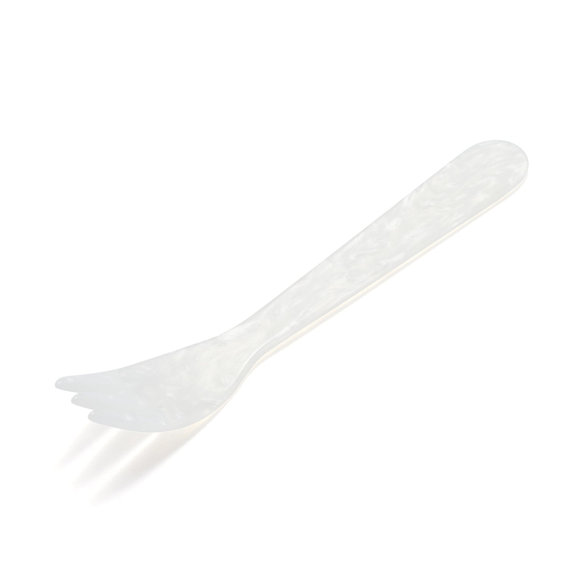 Elegant White Marble Dessert Forks - Set of 6 Stainless Steel Cake Forks for Parties, Weddings & Fine Dining - Perfect for Dessert Tables, Afternoon Tea & Special Occasions