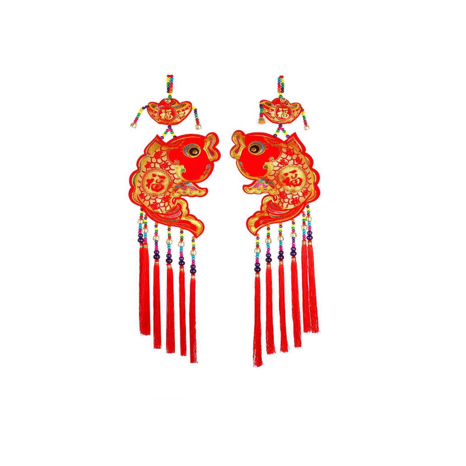 Chinese New Year Decorations - Red Chinese Knot Hanging Pendant with Tassels for Home & Restaurant Décor | Spring Festival Ornaments | Small Size for Wall, Door & Window Decoration
