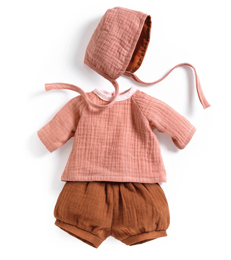 Stylish Peach POMEA Doll Clothes by Djeco - Perfect for 18