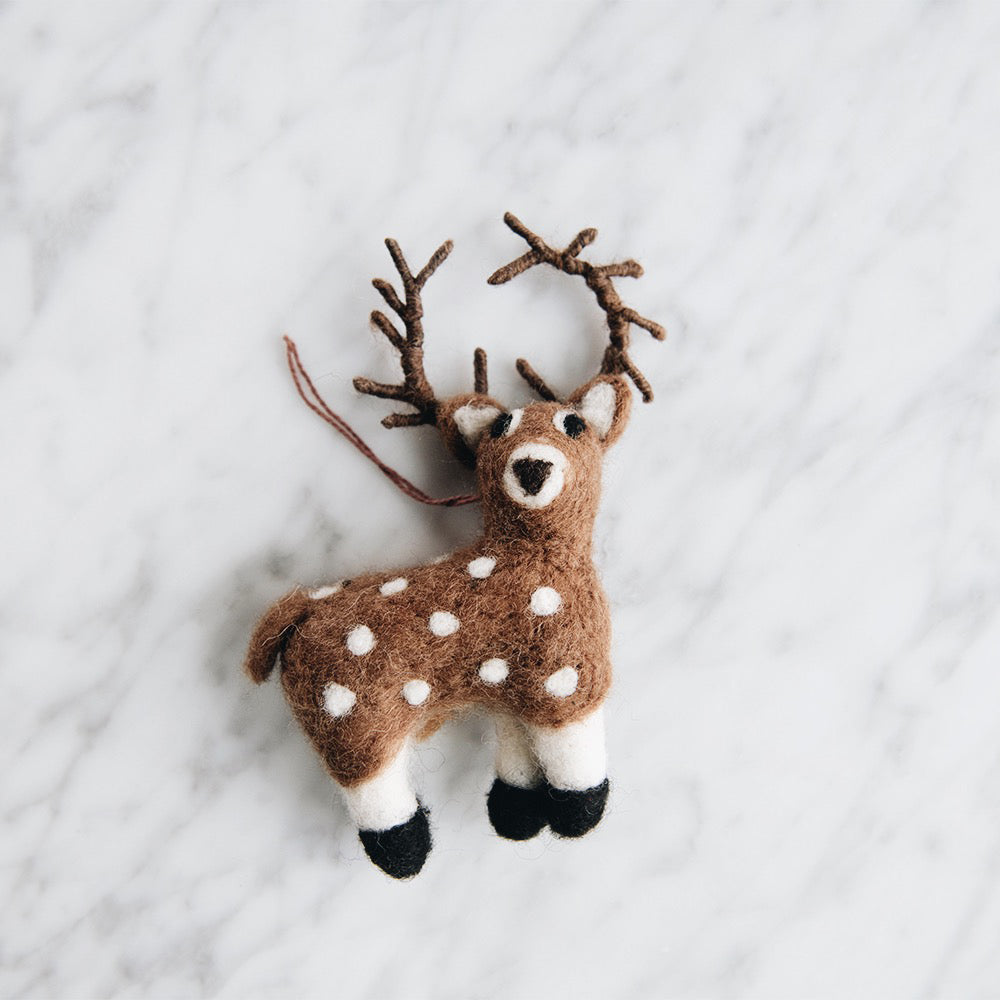 Handmade Felt Forest Animal Ornaments - Adorable Fox, Deer & Rabbit Christmas Tree Decorations for Holiday Home Decor & Gift Giving