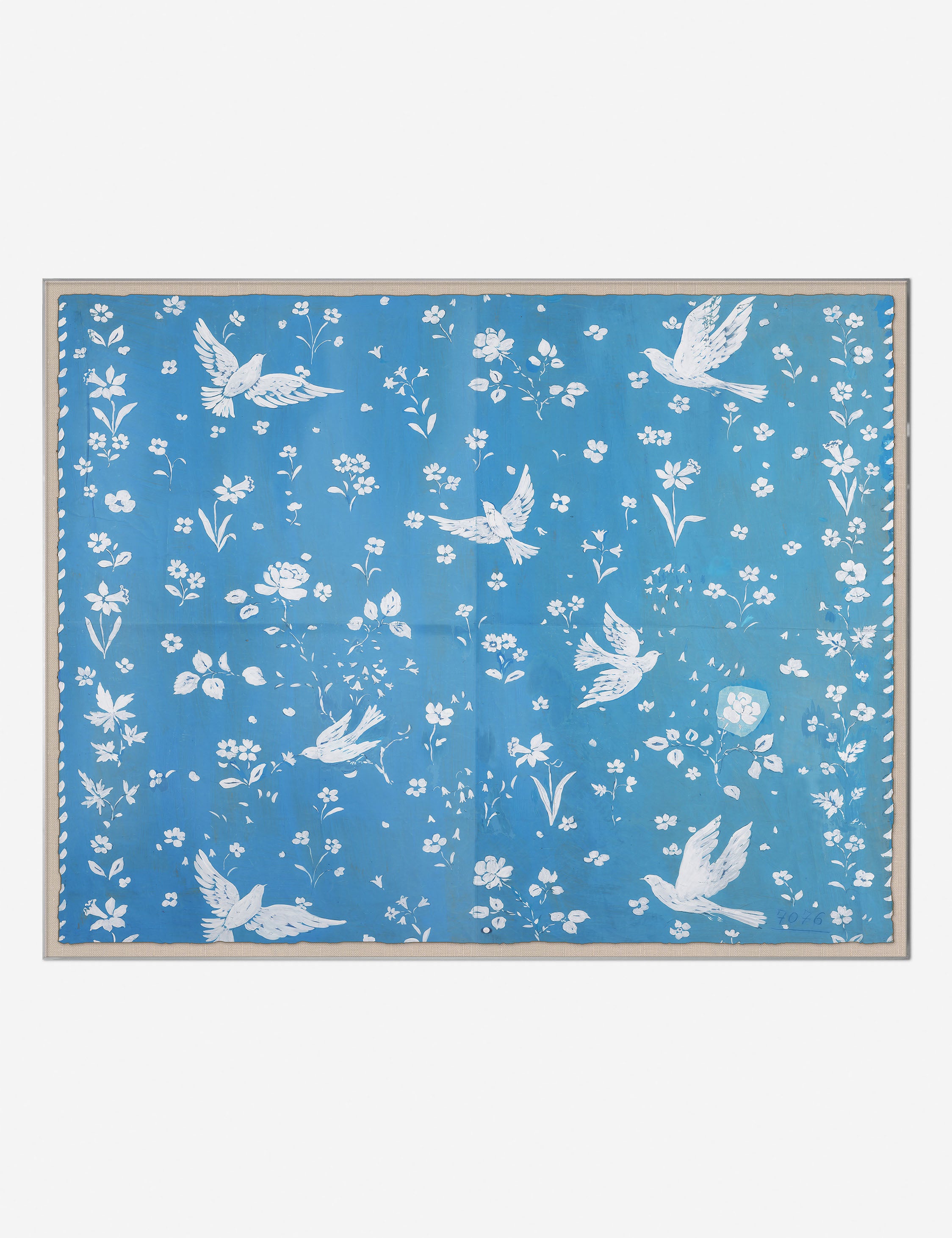 Paule Marrot Birds and Flowers Print - Vintage Floral Wall Art Decor for Living Room, Bedroom & Office