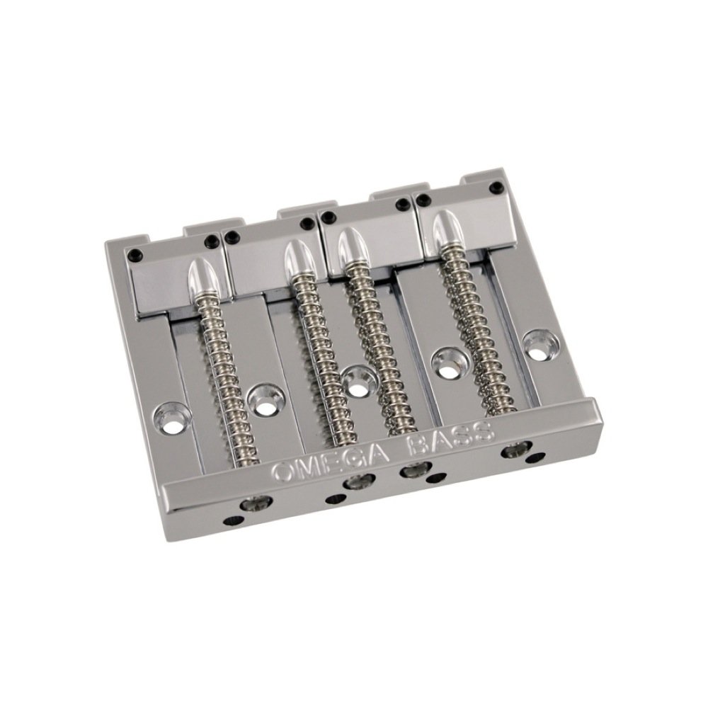 Omega Bass Bridge 4 String Nickel Replacement (BB-3350-001) - Premium Electric Guitar Parts & Small Hardware | Perfect for DIY Guitar Repair & Upgrades