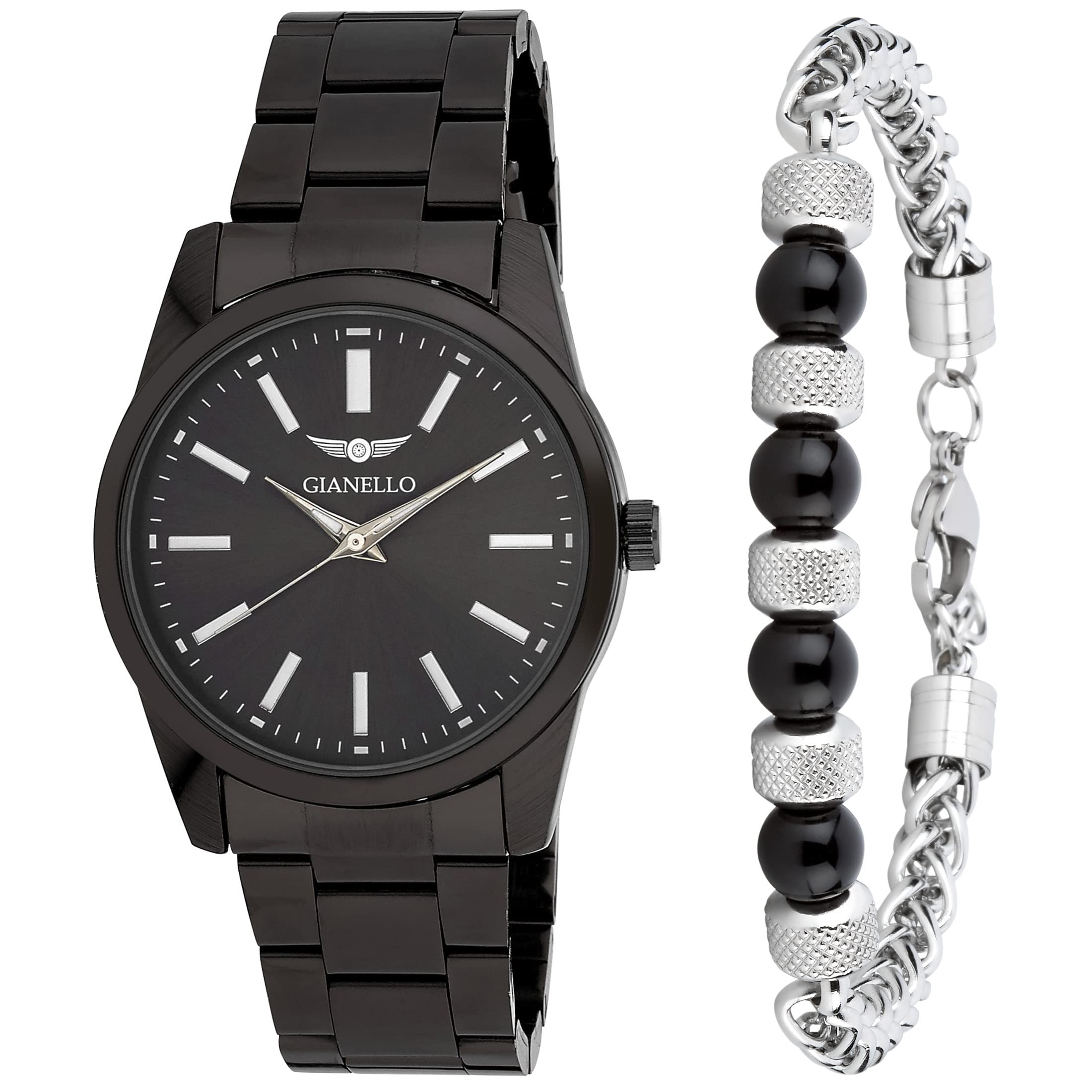 Luxury Men's Watch & Bracelet Set - Gifts for Dad & Boyfriend | Formal & Casual Wear