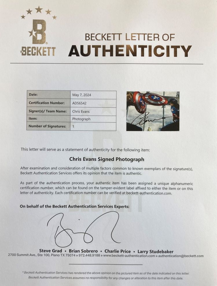 Chris Evans Autographed Captain America Fight Scene Photo - 16x20 Framed with BAS COA - Perfect for Marvel Fans, Collectors & Home Theater Decor