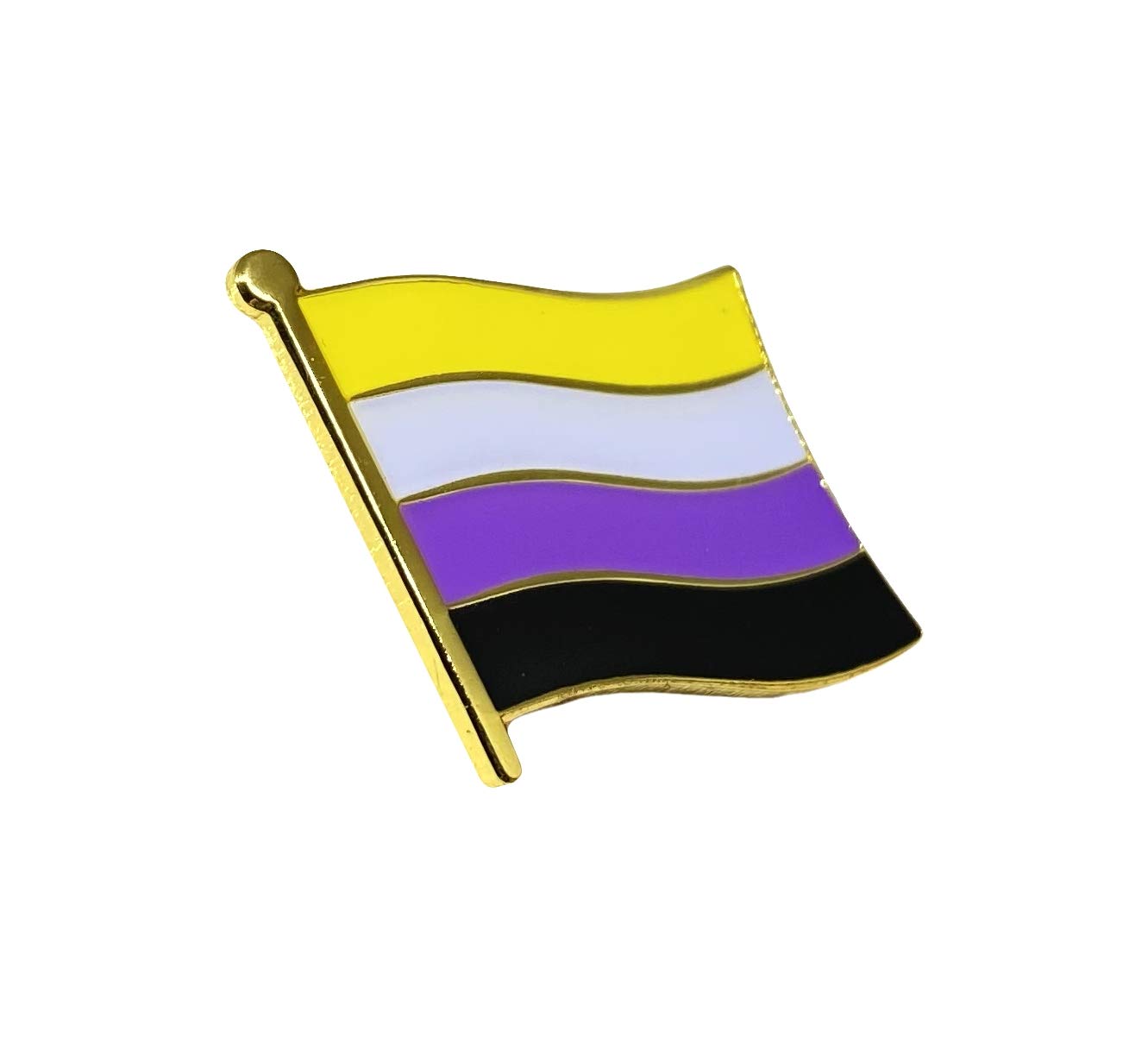 Non-Binary Gay Lesbian Pride LGBT LGBTQ Flag Lapel Pins - Rainbow Enamel Pin Badges for Backpacks, Jackets & Hats - Show Your Support at Parades, Events & Everyday Wear