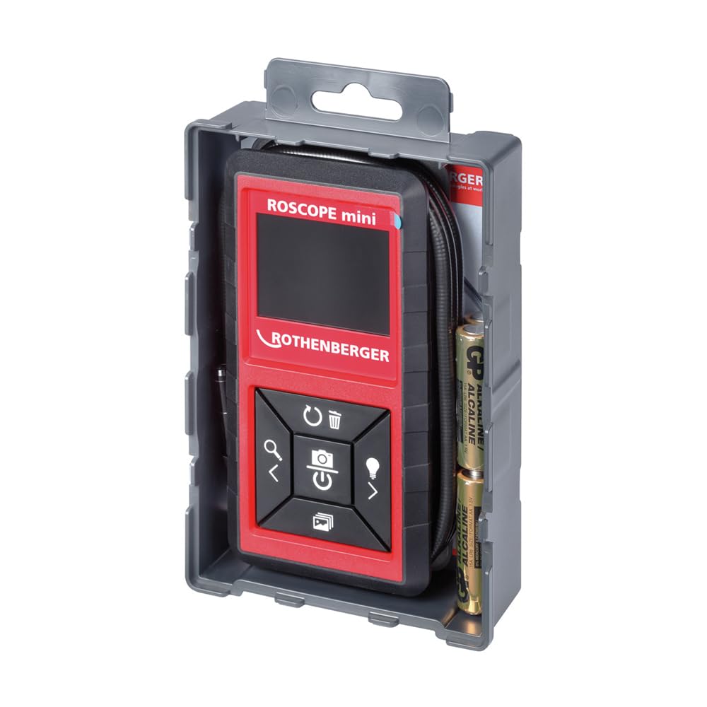 Rothenberger ROSCOPE Mini Inspection Camera - 5.5mm Waterproof Endoscope with 6 LED Lights & 3.5m Cable - Perfect for Plumbing, HVAC, Automotive & Home Repairs