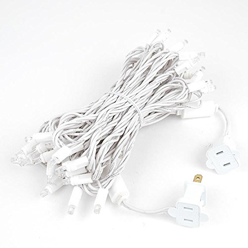 50 LED Twinkle Christmas Mini Lights - 25ft Outdoor Fairy String Lights for Wedding, Party & Home Decor - Warm White & White - Non-Connectable - Weatherproof for Patio, Garden & Indoor Use