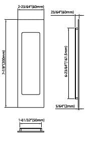 FH2782-10B FH2782 PD Series Pocket Linear Flush Pull with TT08 Thumb Turn, Oil Rubbed Bronze - Premium Cabinet Hardware for Modern Kitchen & Bathroom Doors