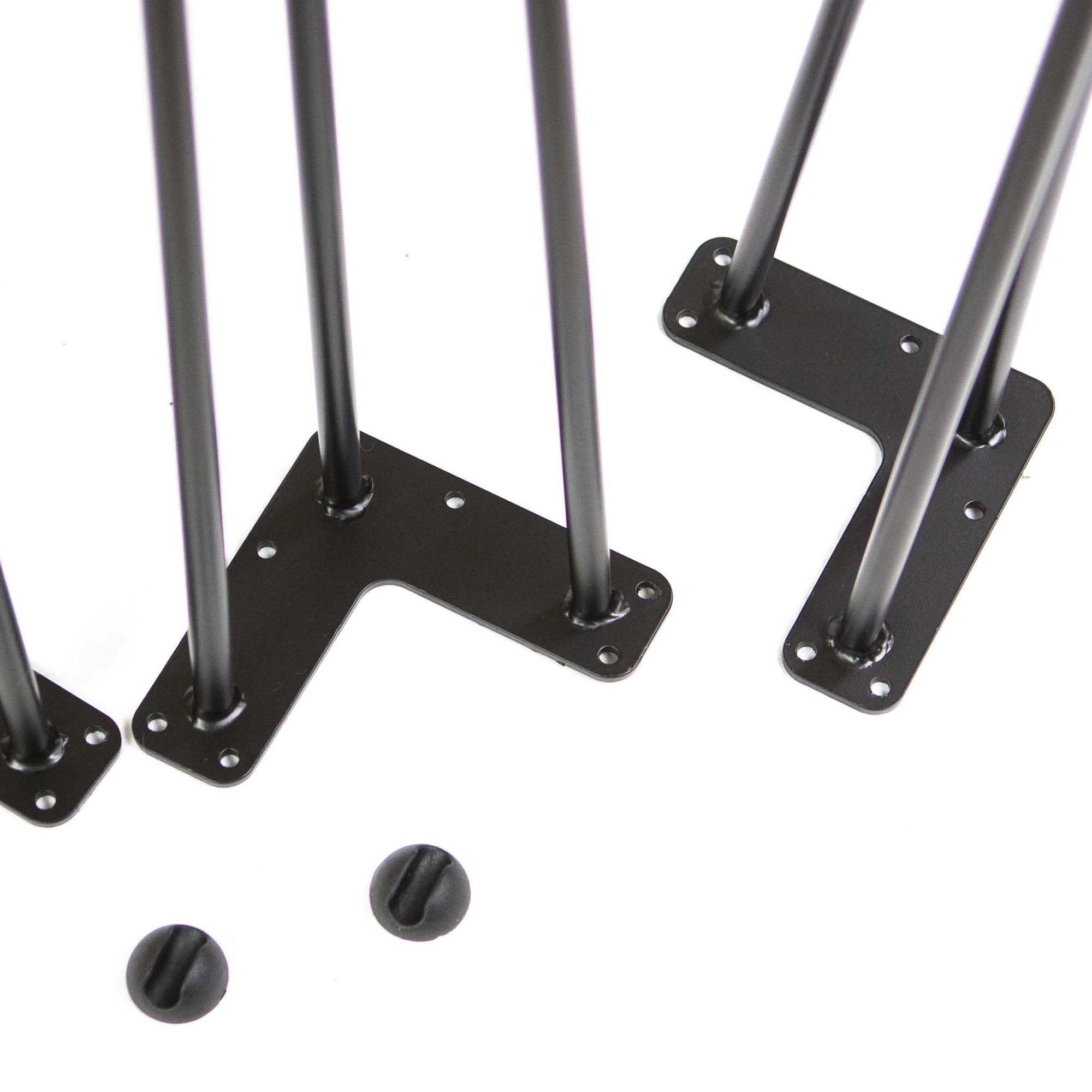 W5032A Heavy Duty Reinforced 3-Rod Hairpin Legs 28 Inches (71cm) - Perfect for Industrial Furniture, Coffee Tables & DIY Projects