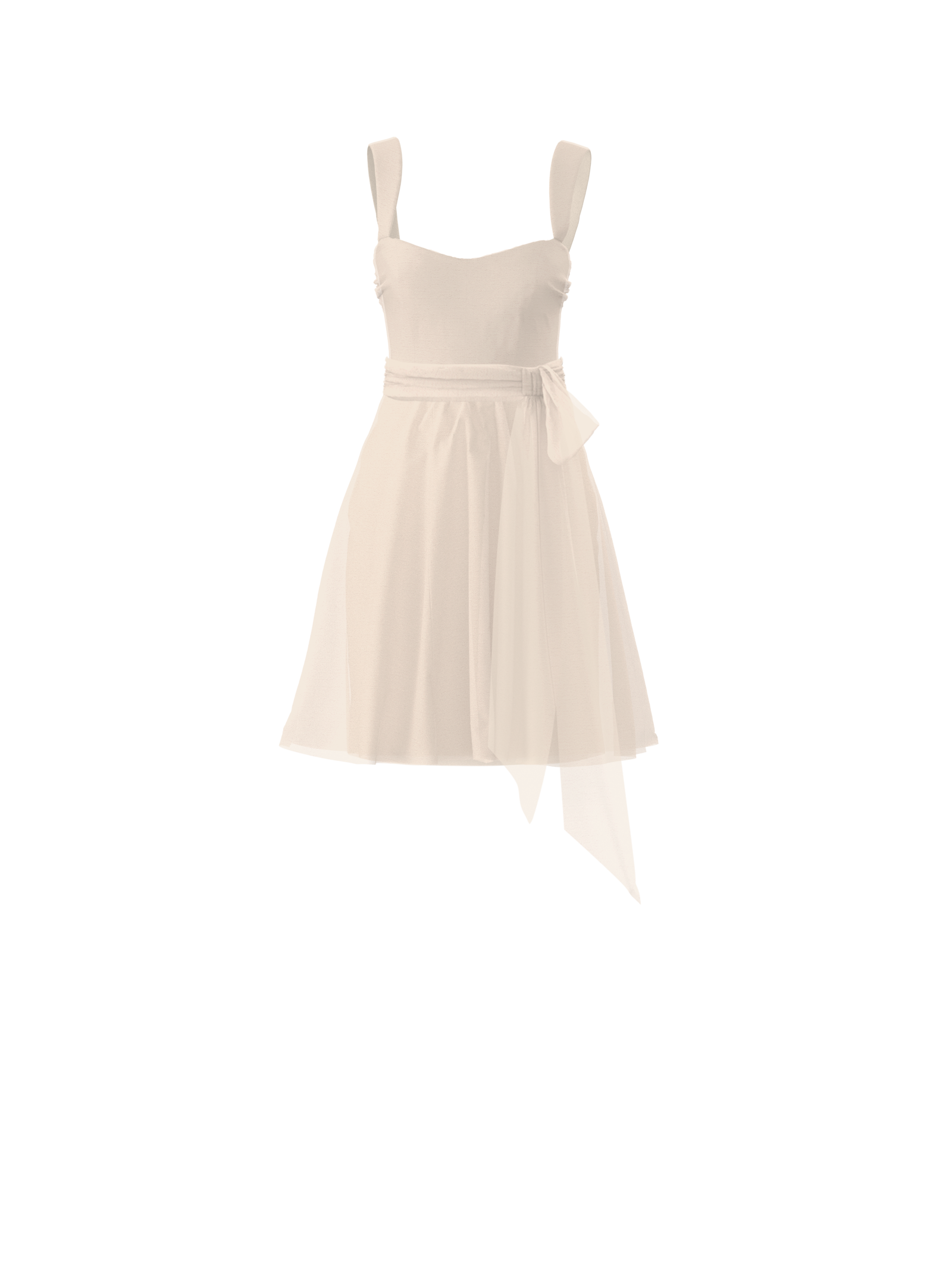 Alexis Bodice & Carla Skirt Set with Sash Belt in Cream - Perfect for Weddings, Parties, and Special Occasions
